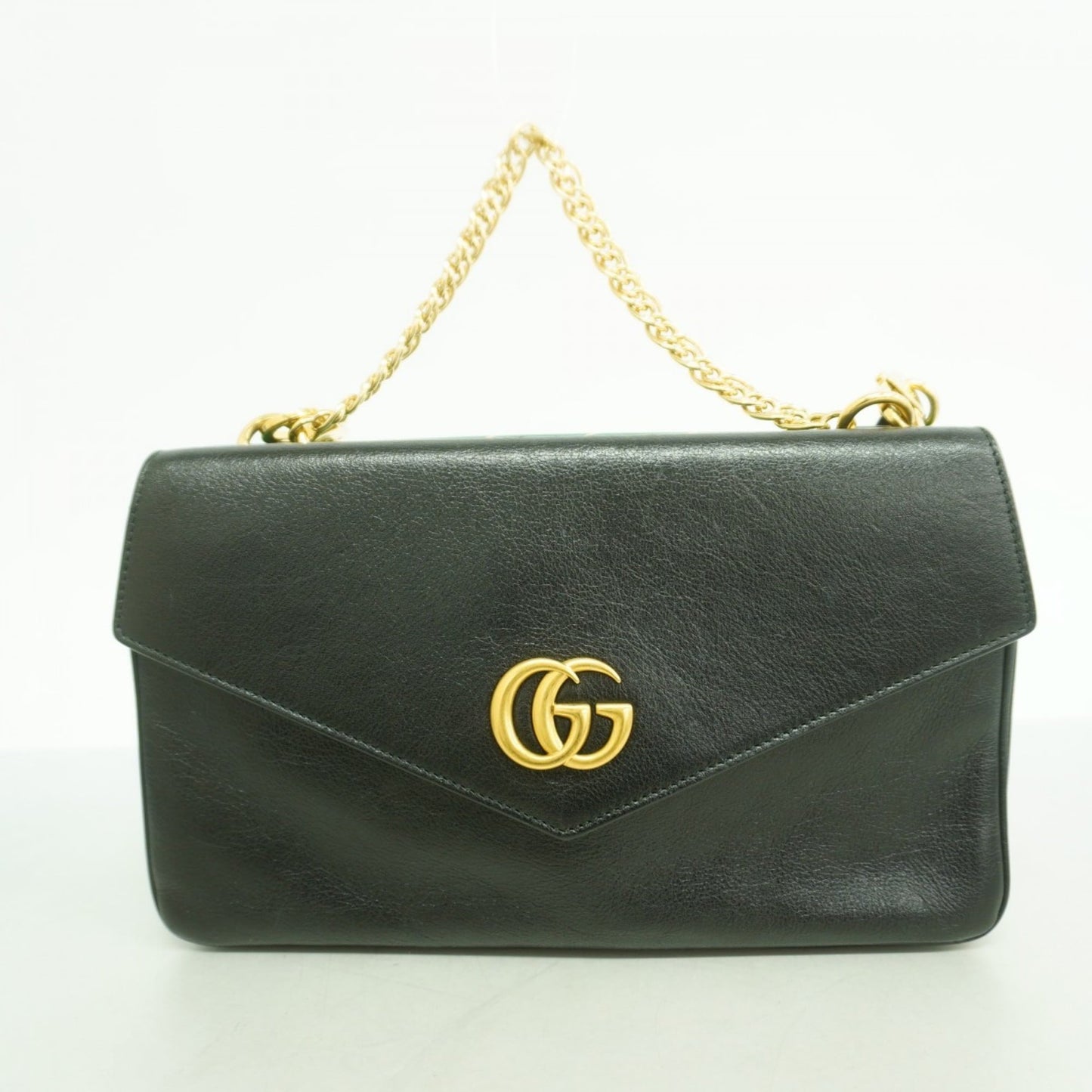 Gucci Black Green Leather Handbag