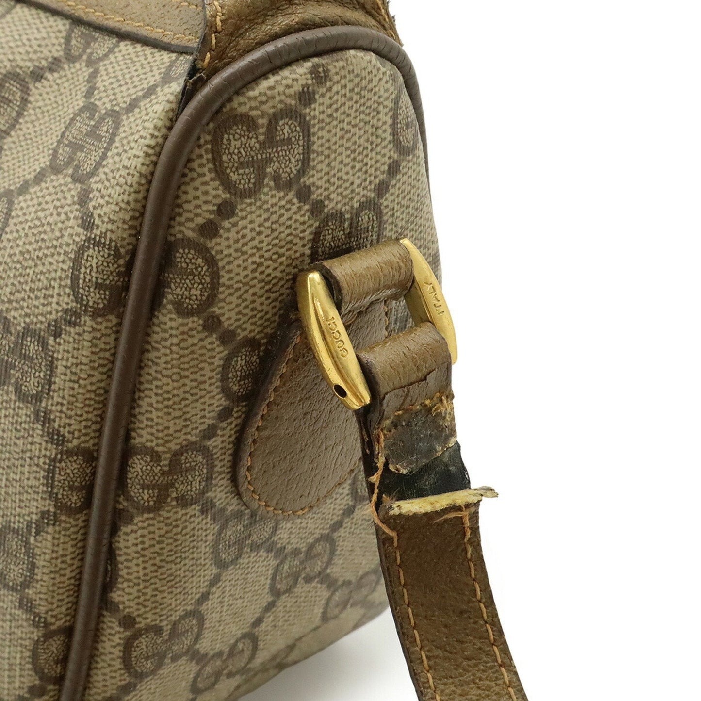 Gucci Sherry Line Beige Brown Green Red Color Pvc Leather Pochette Shoulder Bag