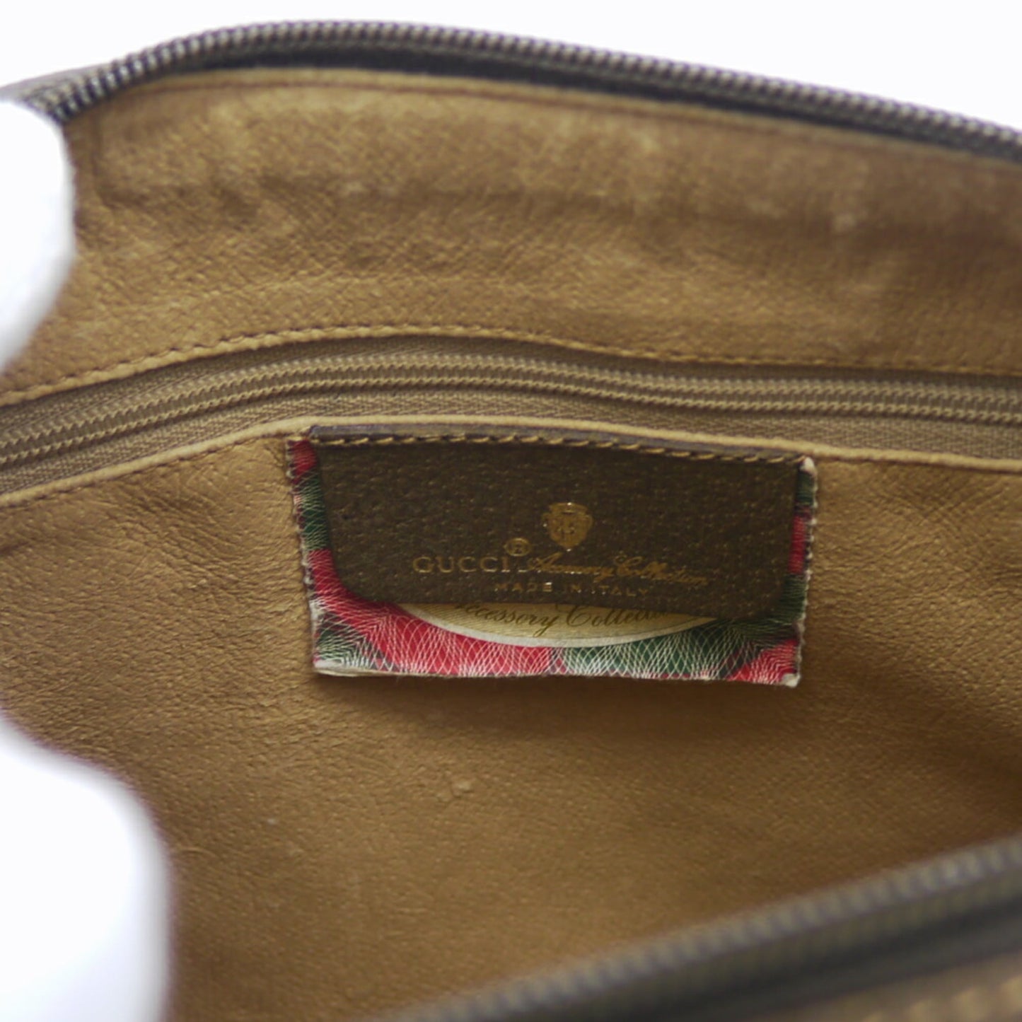 Gucci Beige Pvc Leather Boston Bag