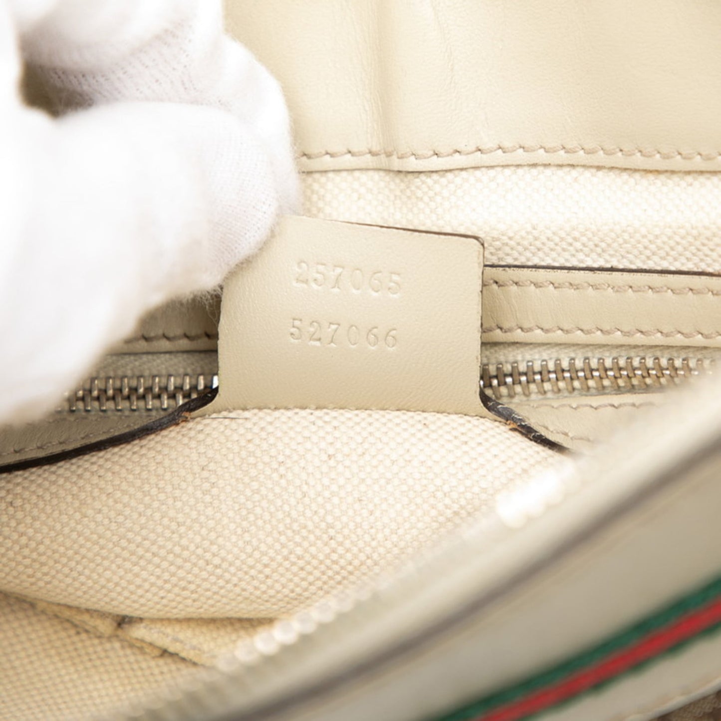 Gucci Gg Canvas Beige Gg Canvas Leather Shoulder Bag