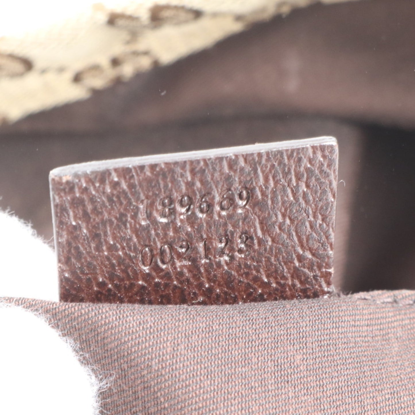 Gucci Brown Leather Canvas Tote Bag