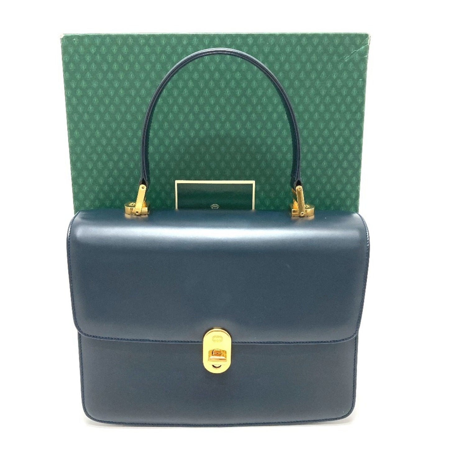 Gucci Navy Leather Handbag