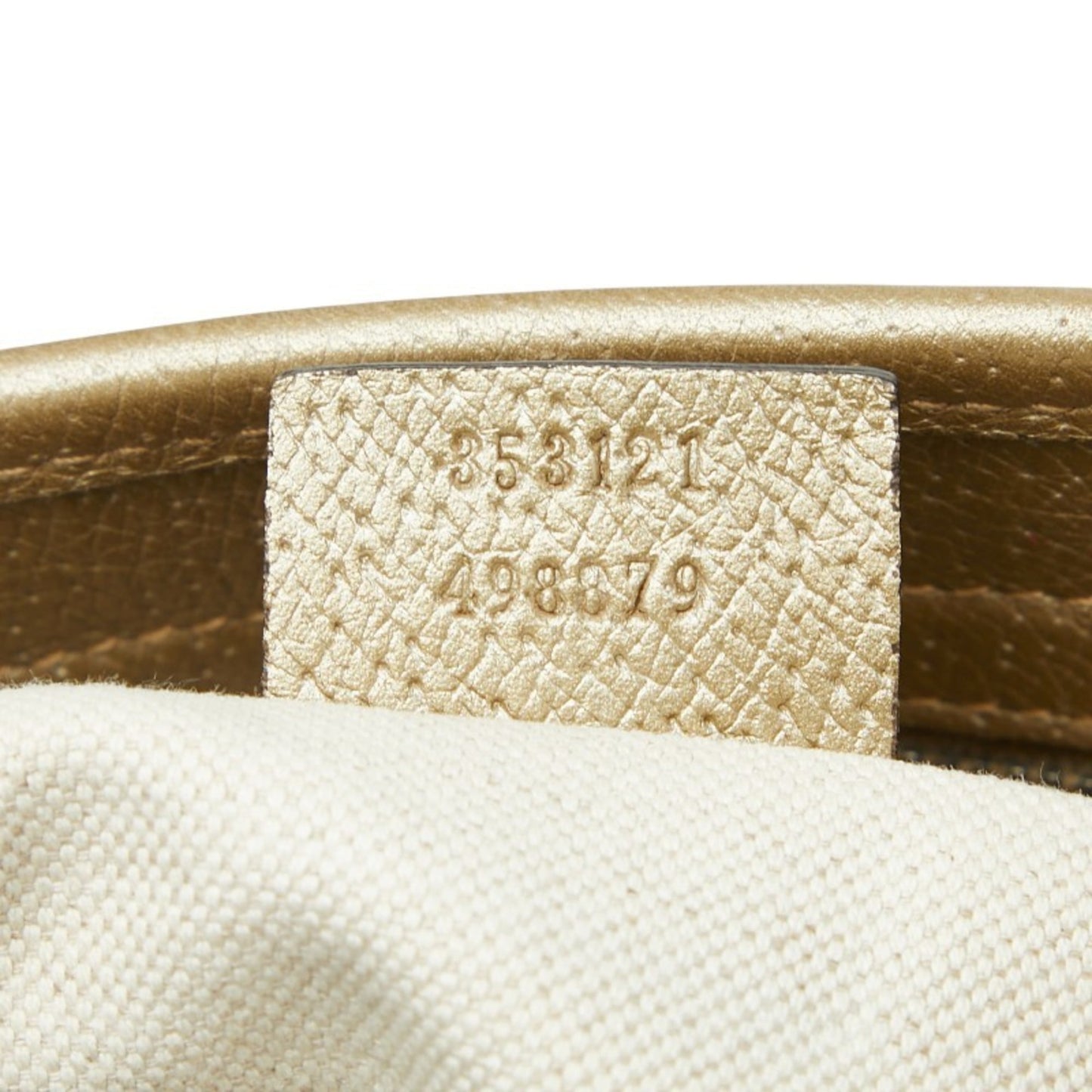 Gucci Gg Canvas Beige Gold Gg Canvas Leather Handbag Shoulder Bag