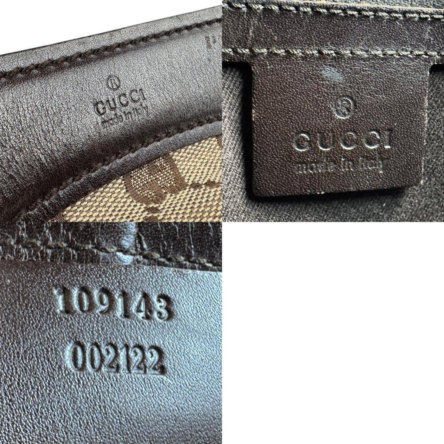 Gucci Gg Canvas Beige Brown Gg Canvas Leather Handbag
