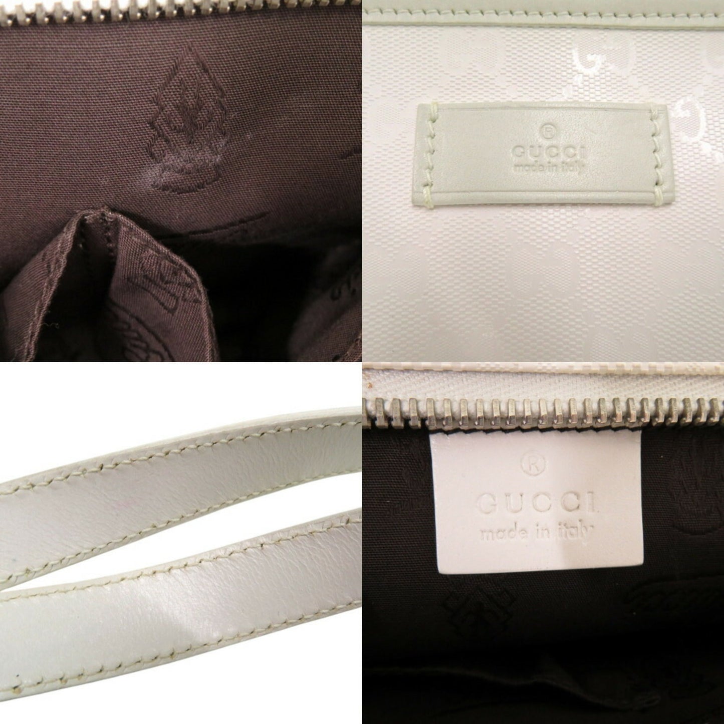 Gucci White Pvc Leather Tote Bag