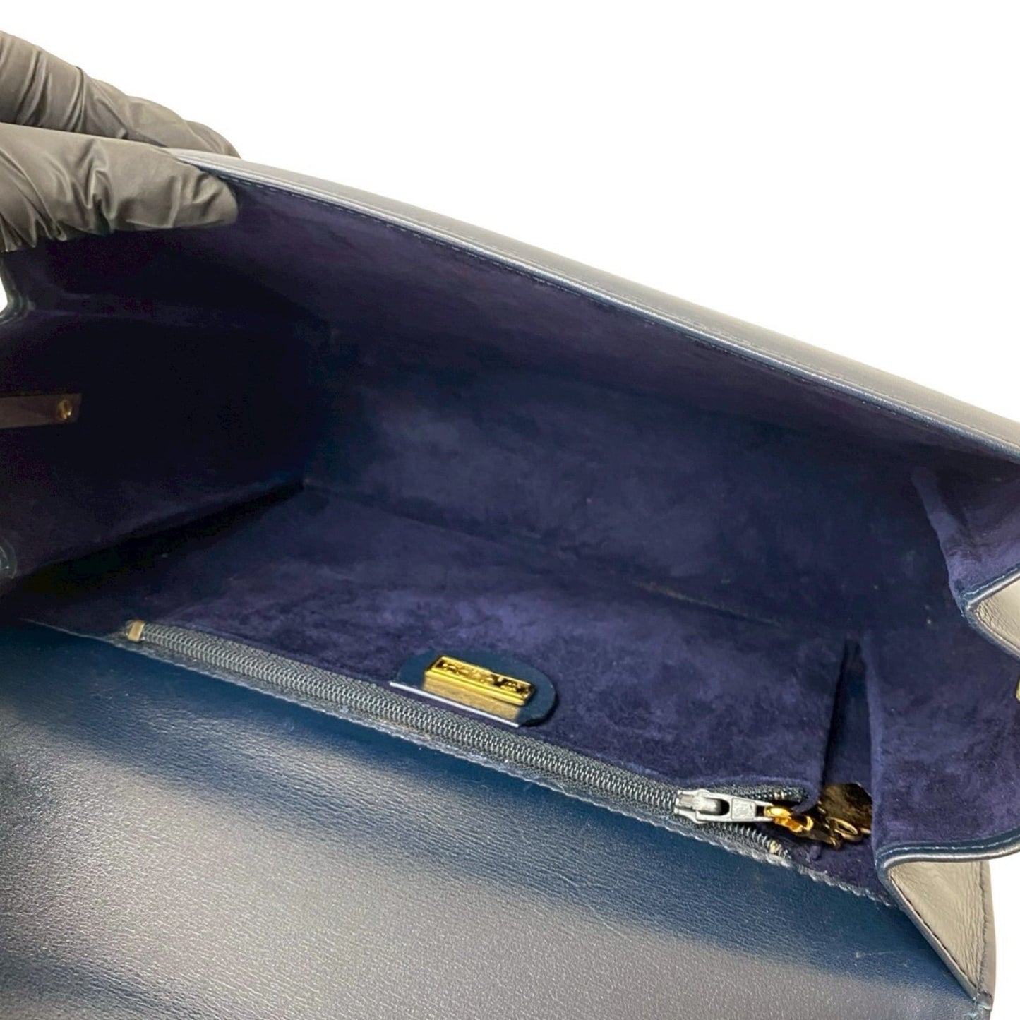 Gucci Navy Leather Pochette Shoulder Bag