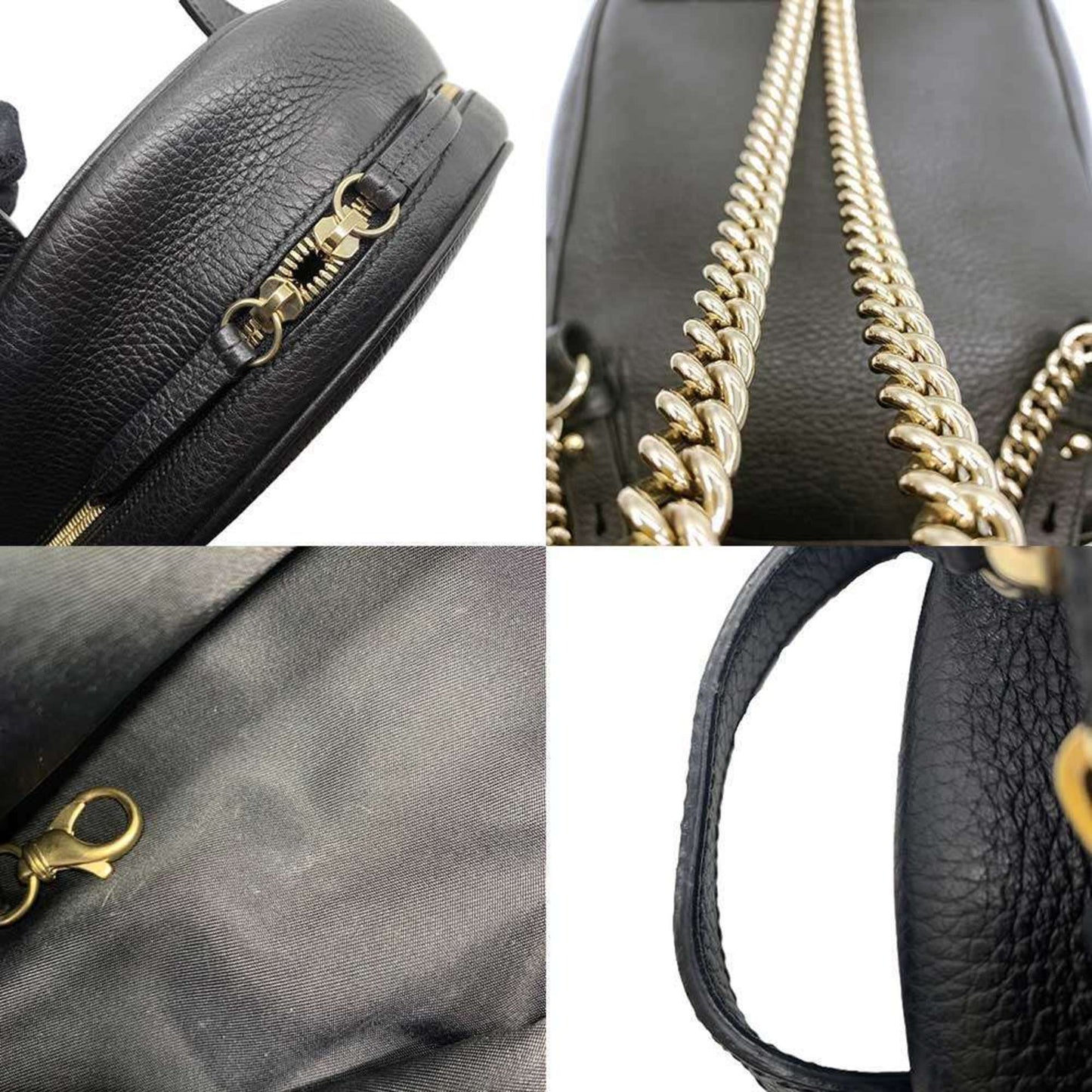 Gucci Black Leather Backpack