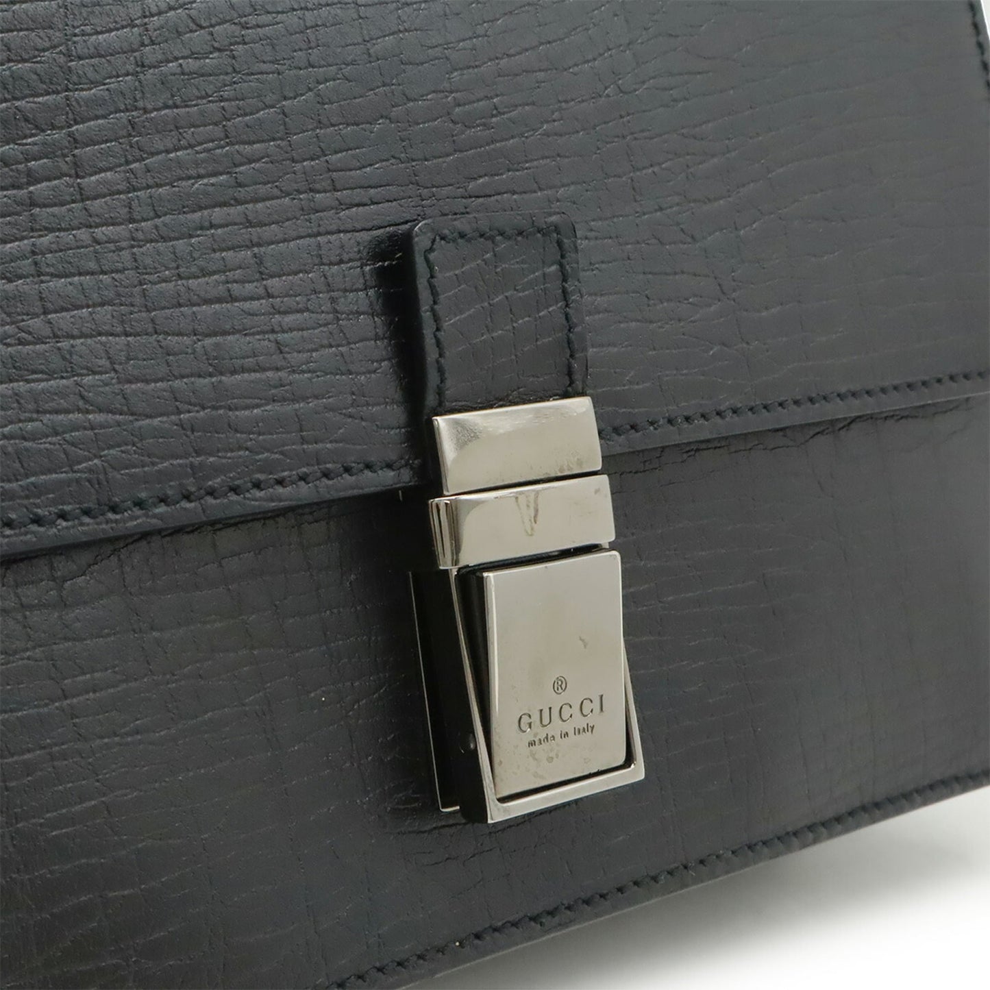 Gucci Black Leather Clutch Bag