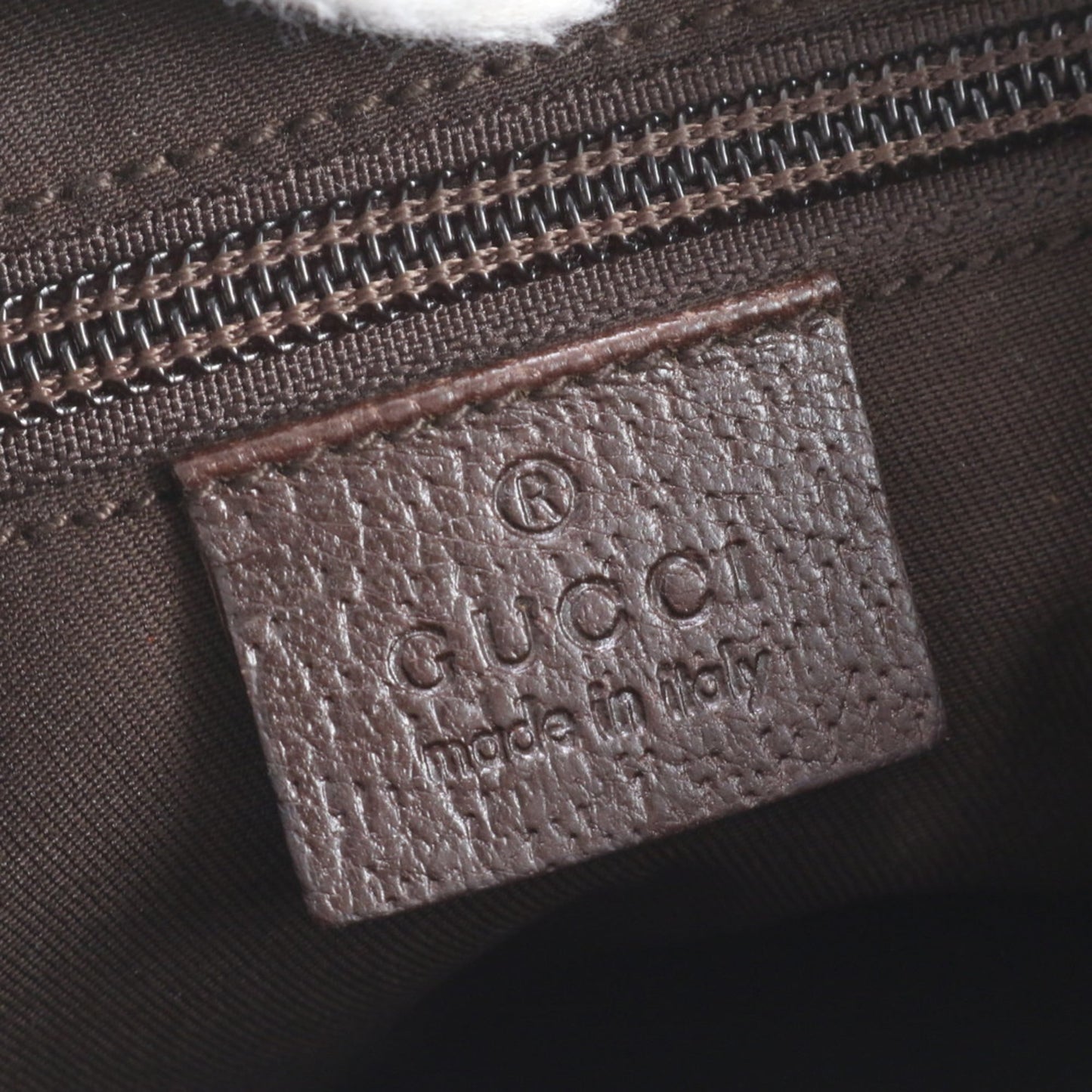 Gucci Brown Leather Canvas Shoulder Bag