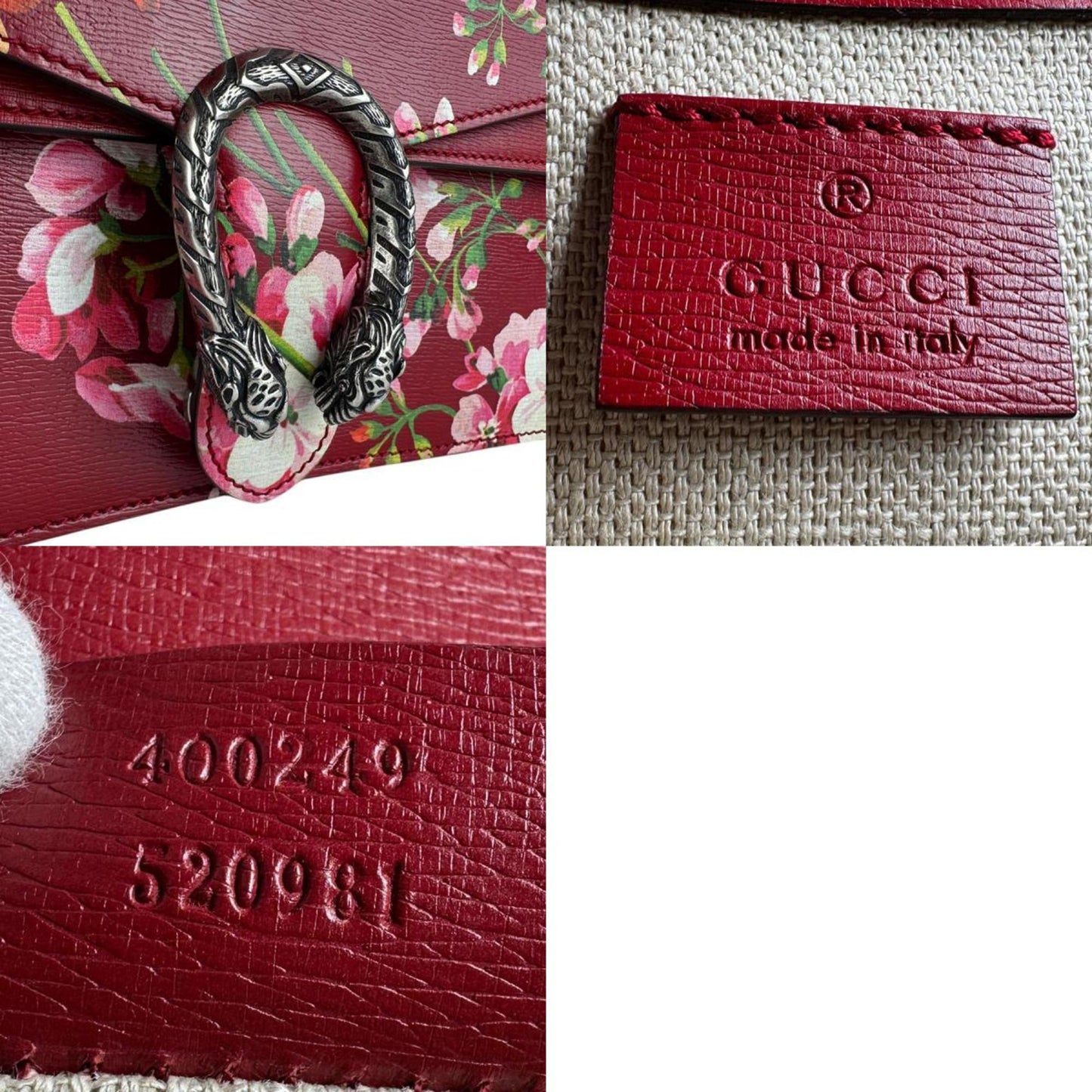 Gucci Red Color Leather Shoulder Bag