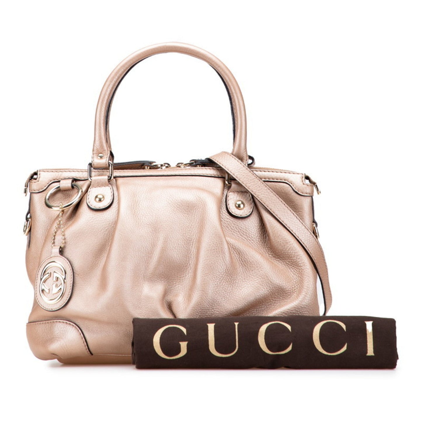 Gucci Sukey Beige Pink Beige Leather Handbag Shoulder Bag
