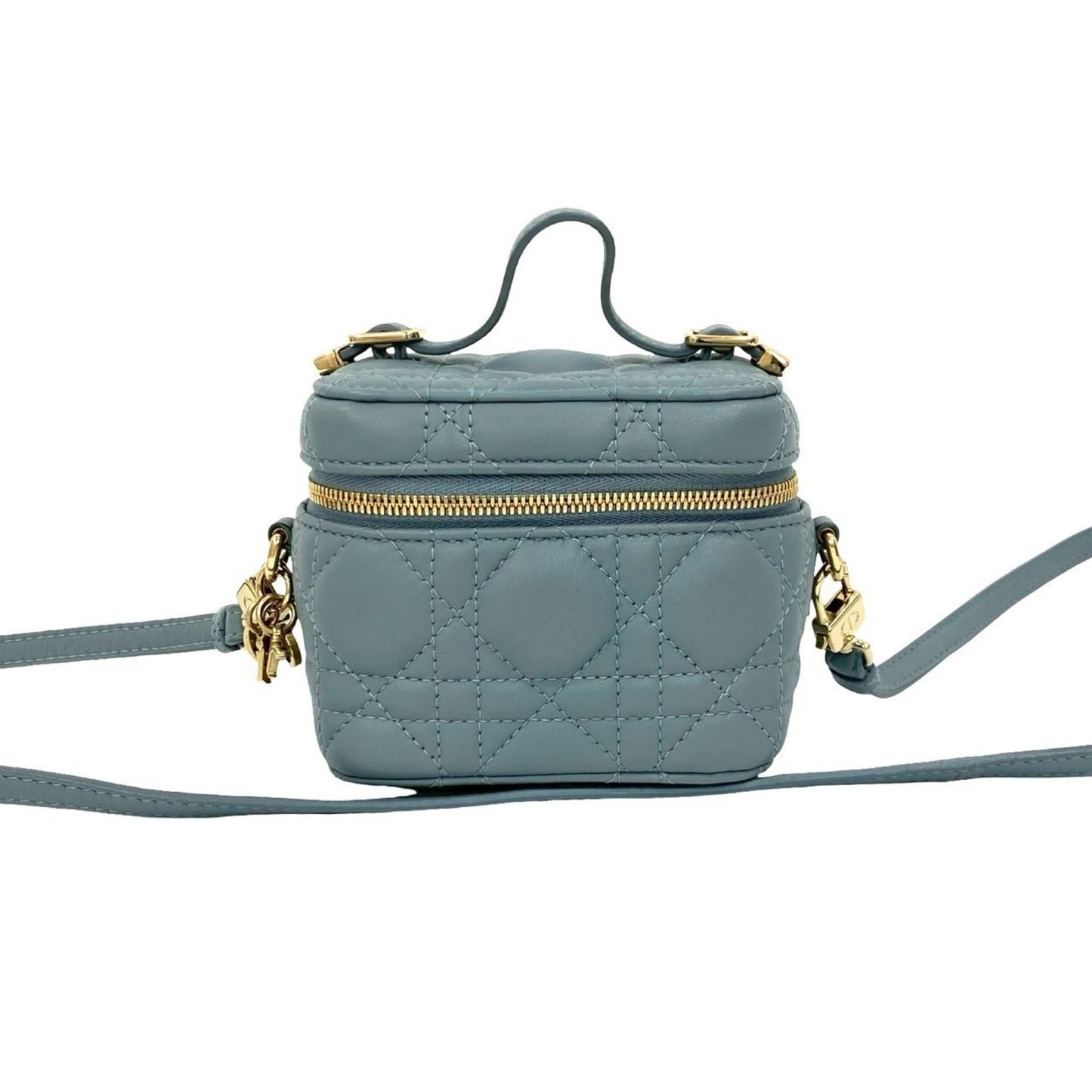 Dior Handbag Christian Shoulder Bag 6 Leather Gray