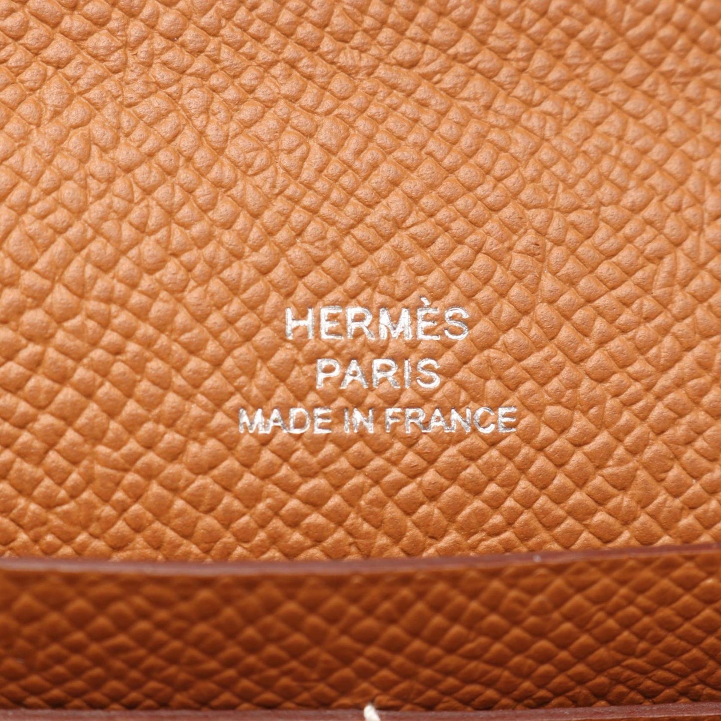 Hermes Epsom Shoulder Bag Leather Brown Gold