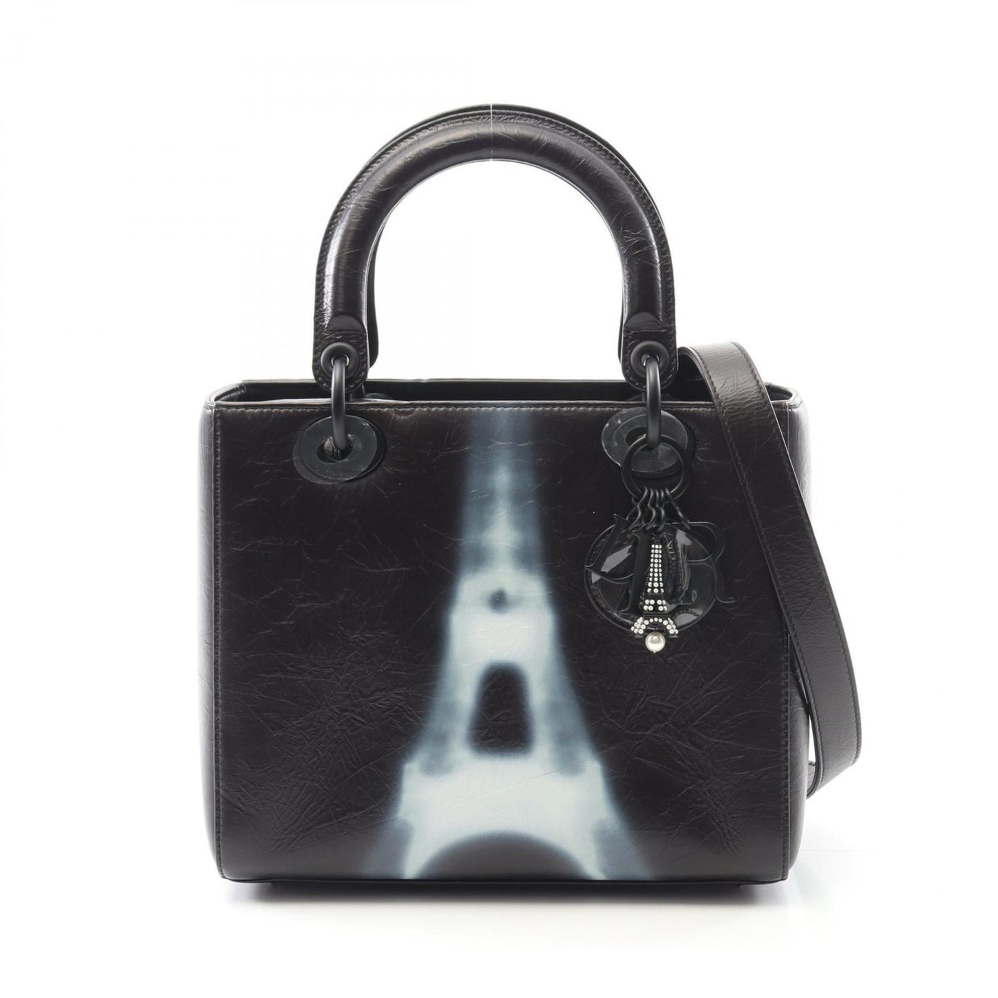 Dior Handbag Christian 6 Leather Black