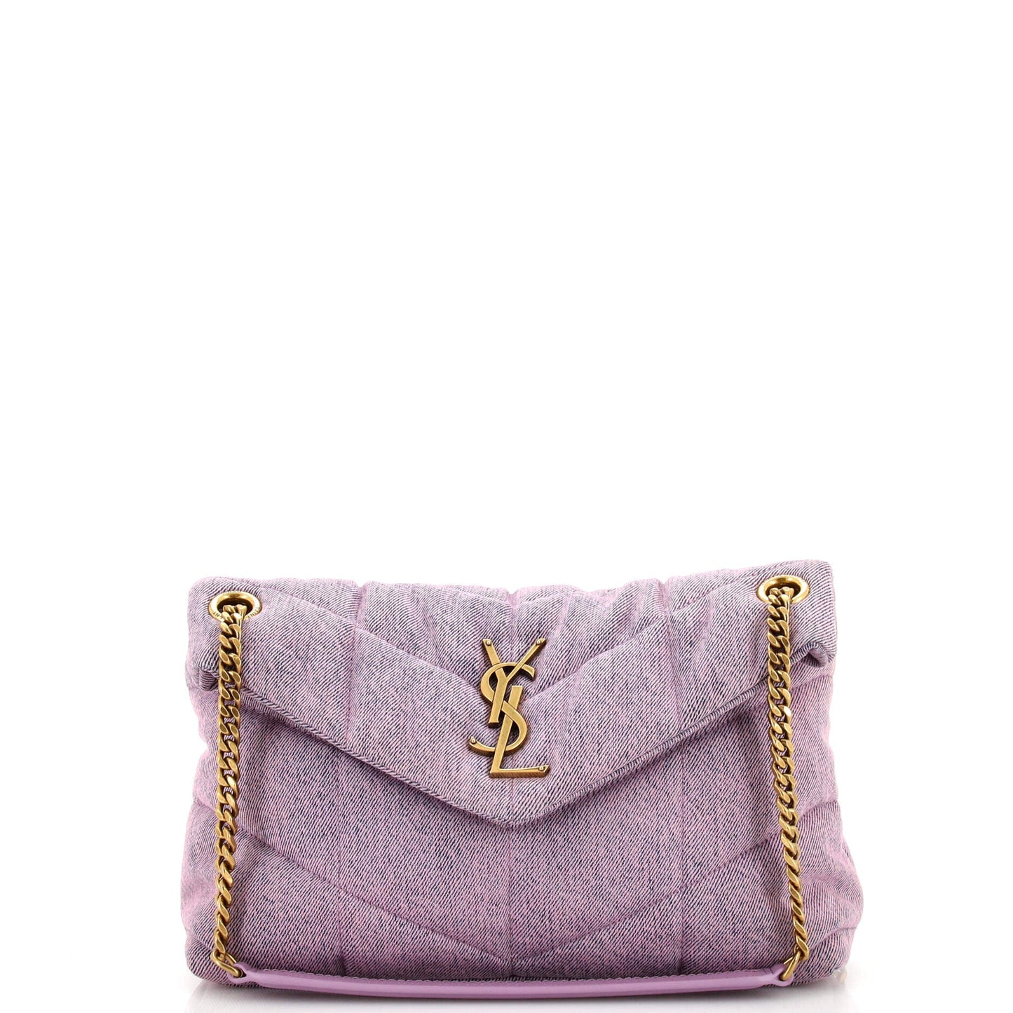 YSL Saint Laurent Luxury Trending Loulou Puffer Shoulder Bag Denim Quilted Small Denim Small 4
