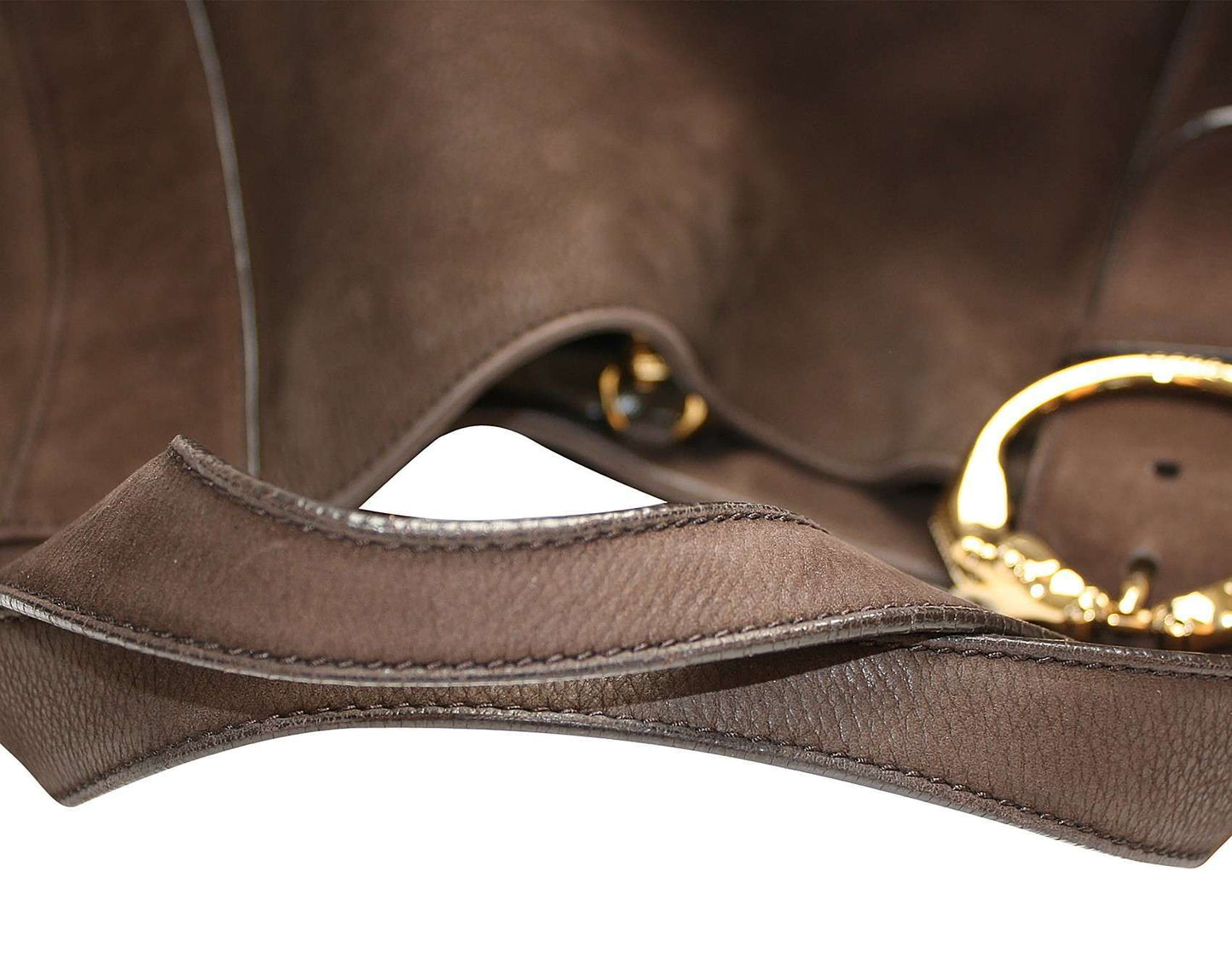Gucci Chocolate Nubuck Dionysus Ring Stirrup Hobo