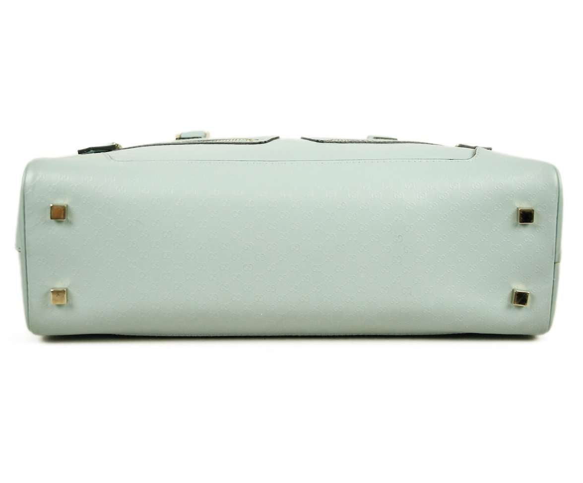 GUCCI PALE BLUE LEATHER SATCHEL