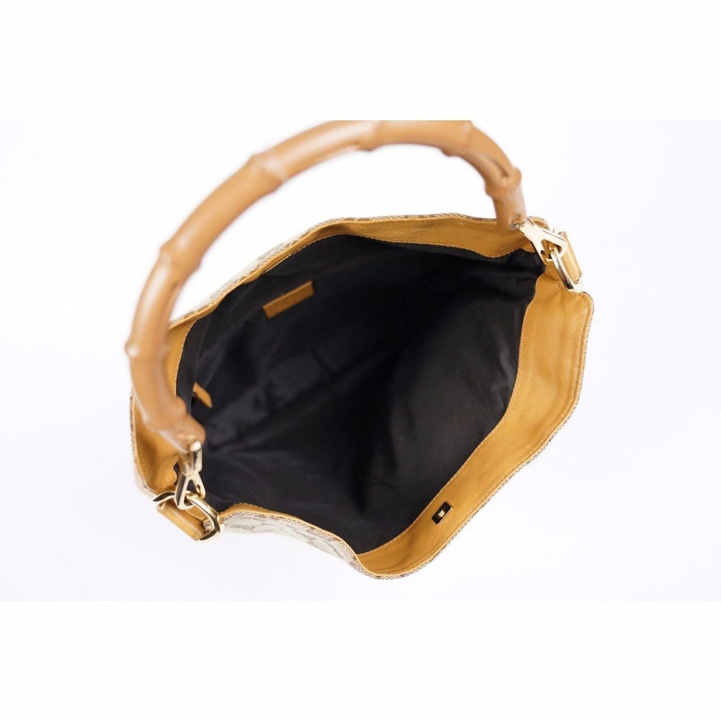 Gucci - Monogram Bamboo Handle Handbag