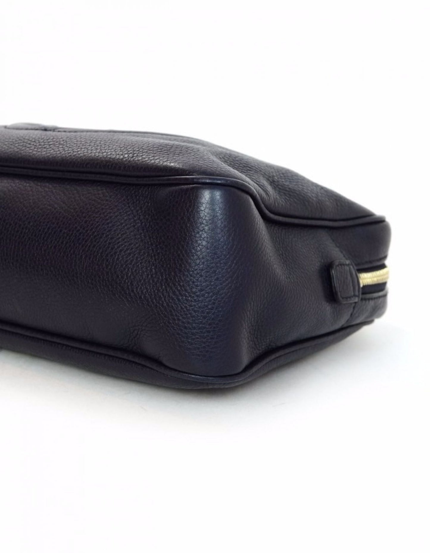 Gucci Navy Leather Soho Chain Zip Top Shoulder Bag