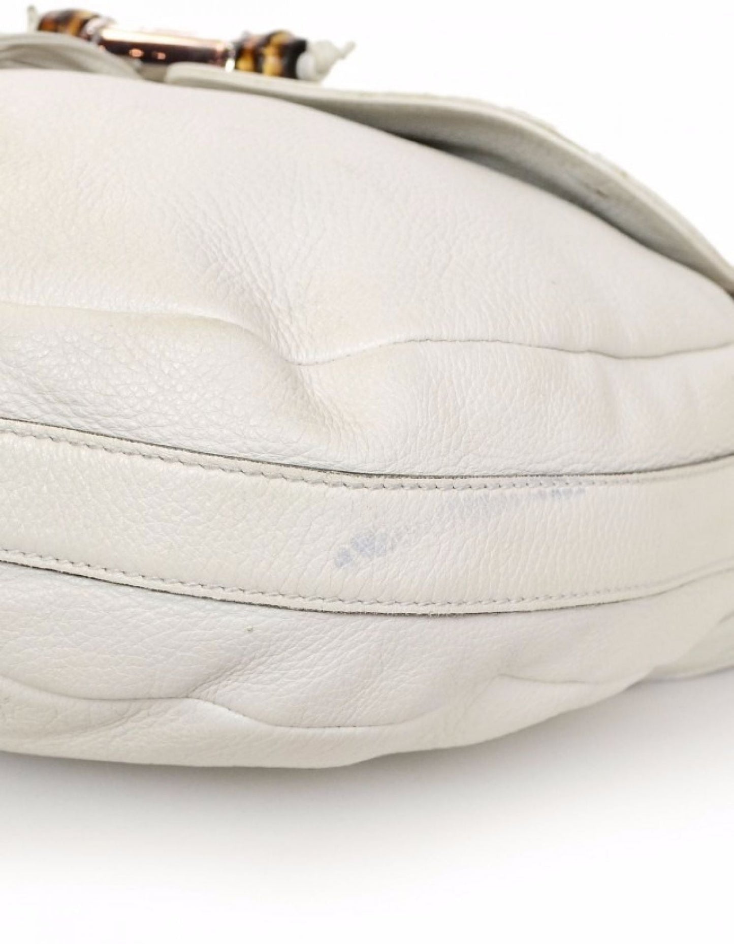 Gucci White Calfskin Large Jungle Shoulder Bag