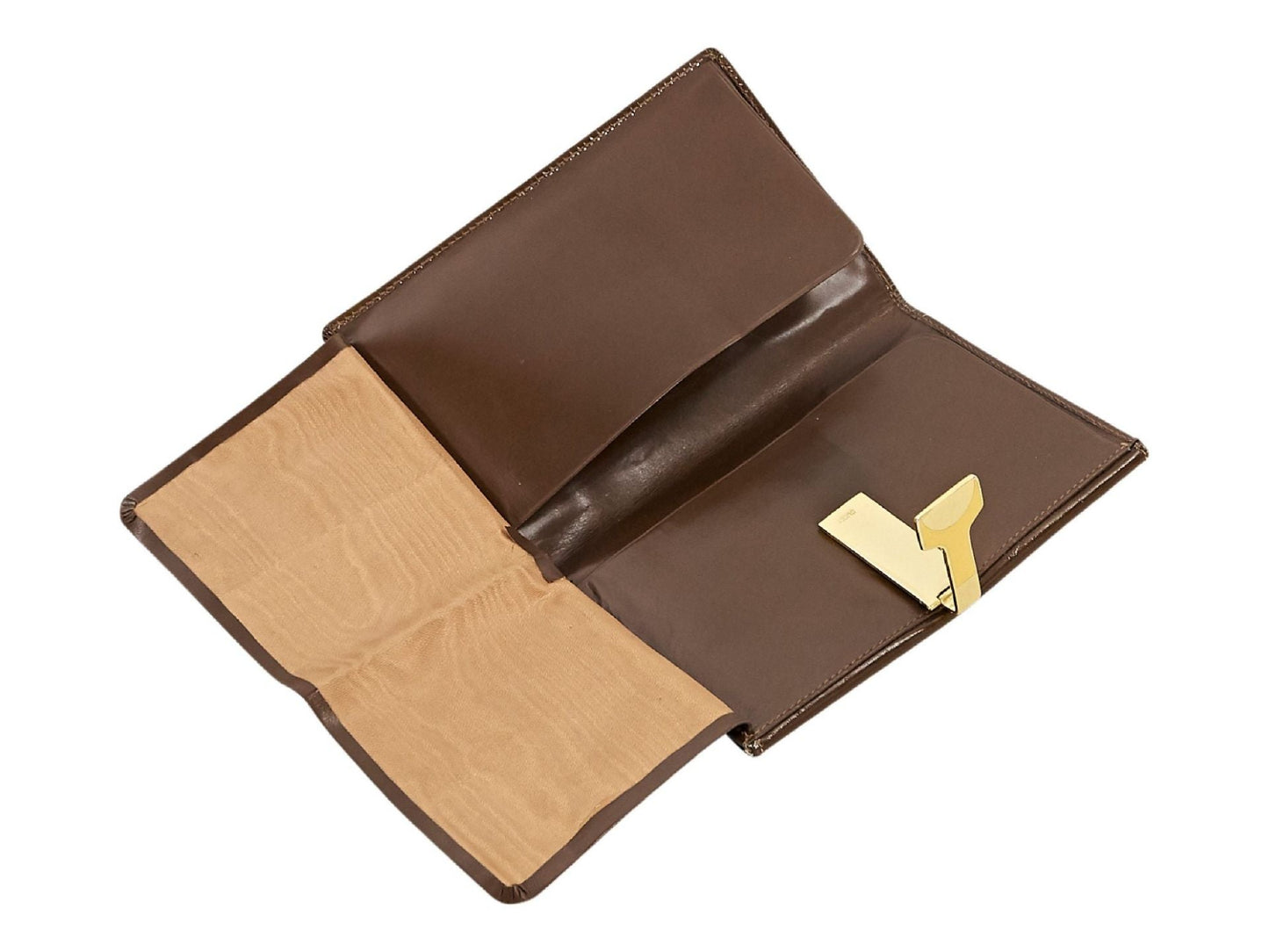 Brown Gucci Patent Leather Slim Wallet