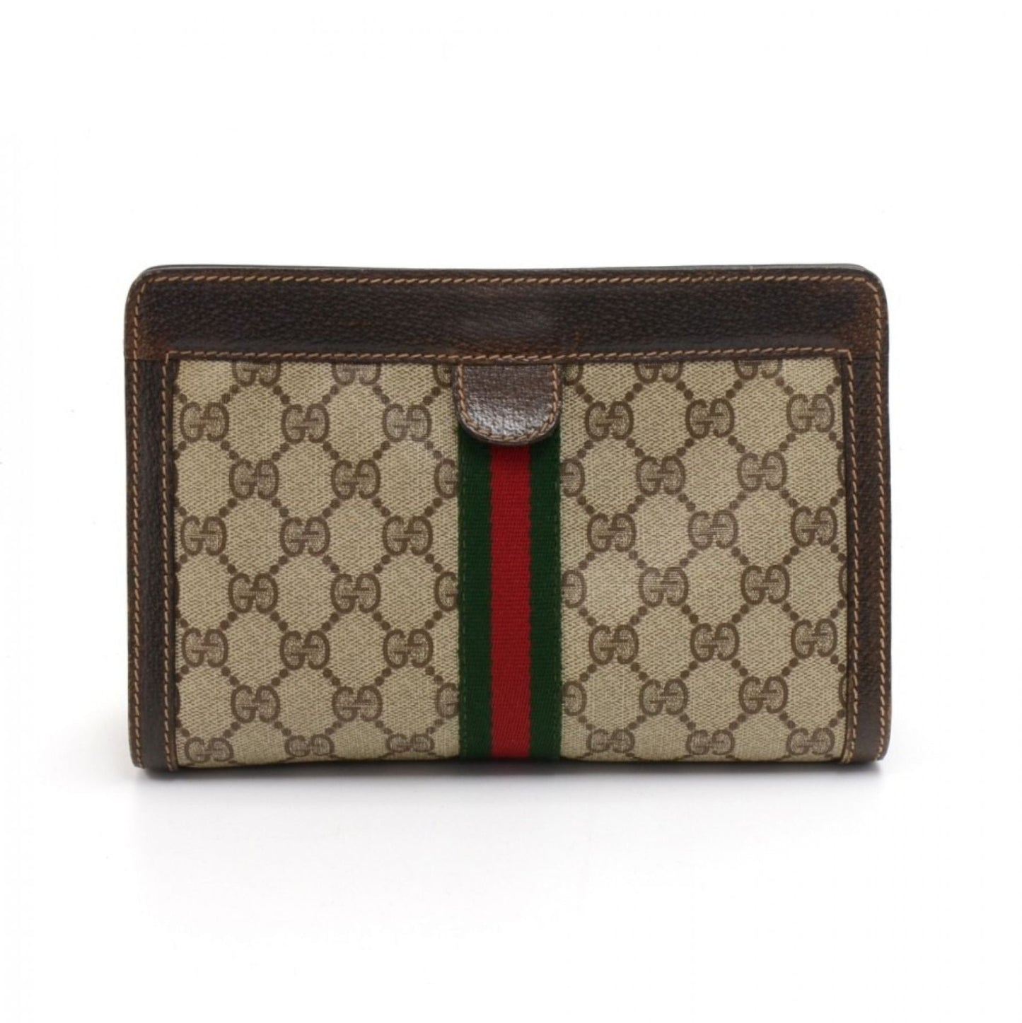 Gucci Accessory Collection GG Supreme Coated Canvas Clutch Bag