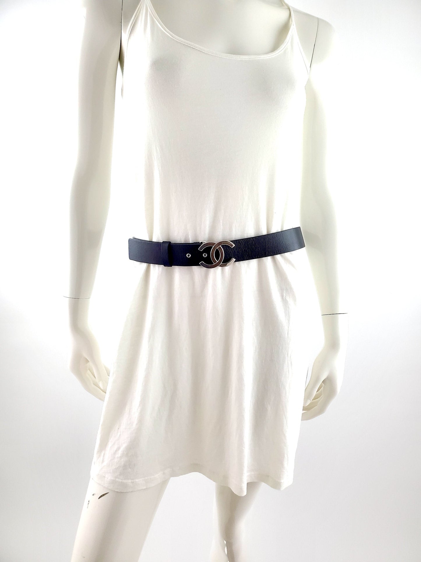 Chanel Interlocking Cc Logo Leather Belt 85 34 Bag
