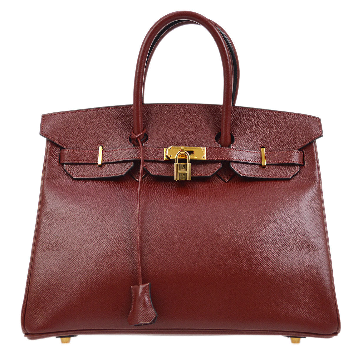 Hermes Luxury Rouge H Courchevel Handbag Travel Bag