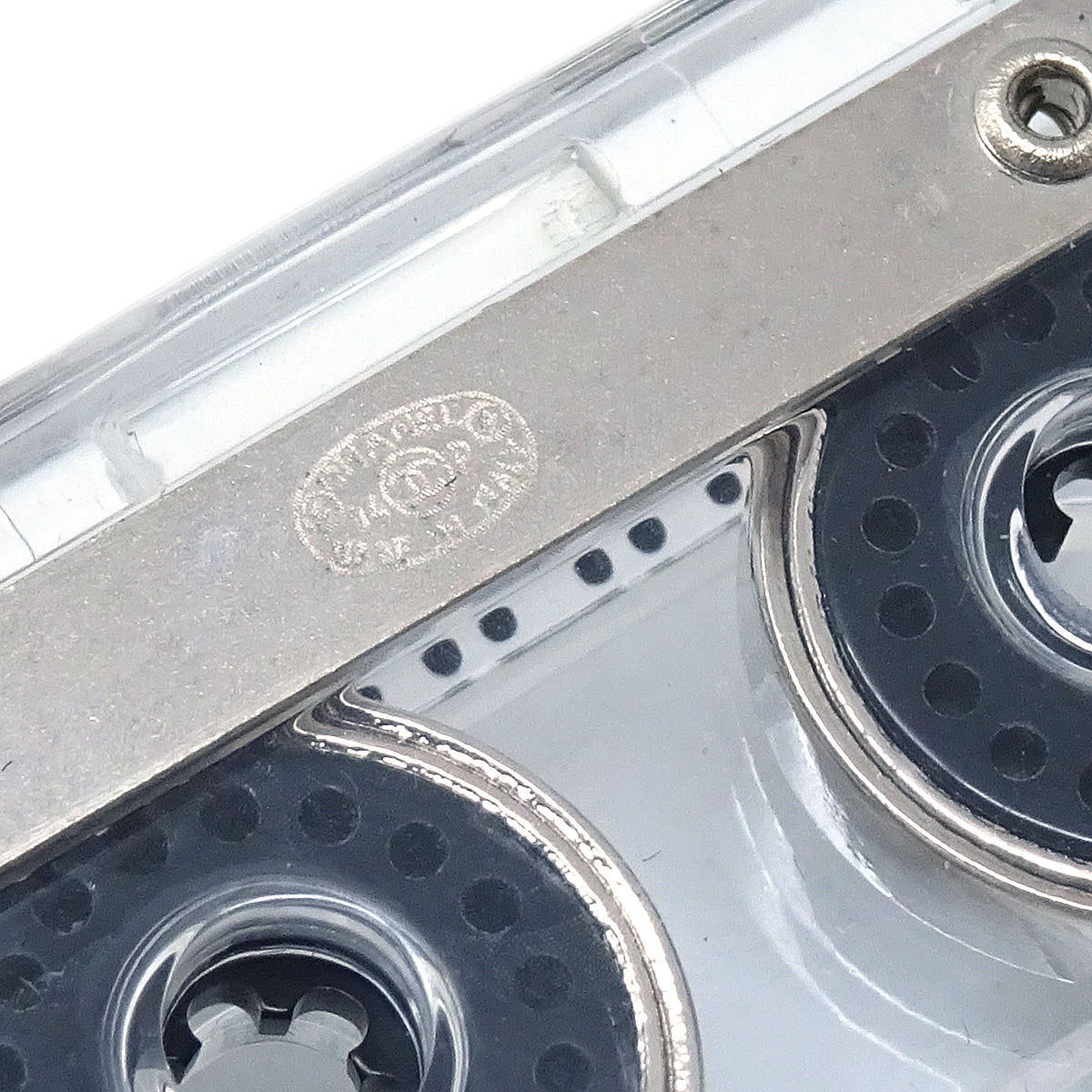 CHANEL Cassette Tape Brooch Pin Clear 04P 66450