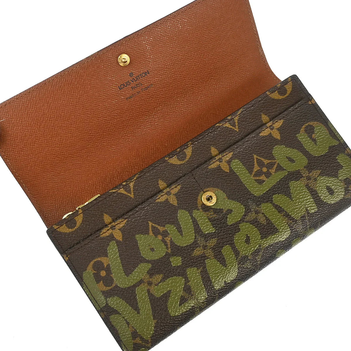 Louis Vuitton 2001 Monogram Graffiti Portefeuille Sarah Wallet