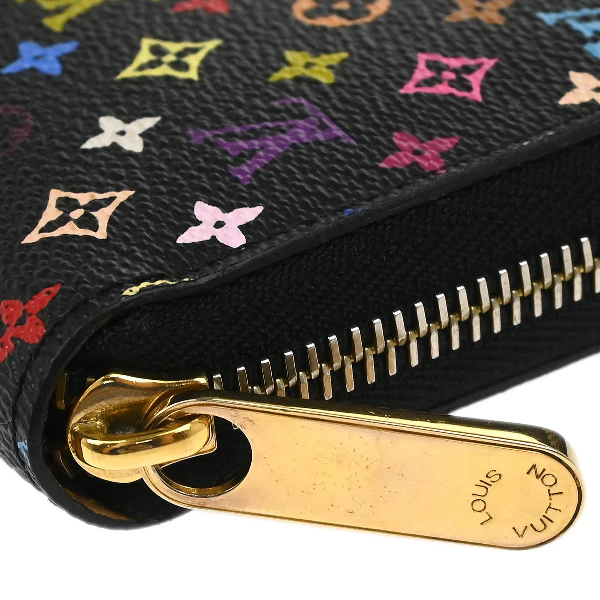 Louis Vuitton 2007 Black Multicolor Zippy Wallet