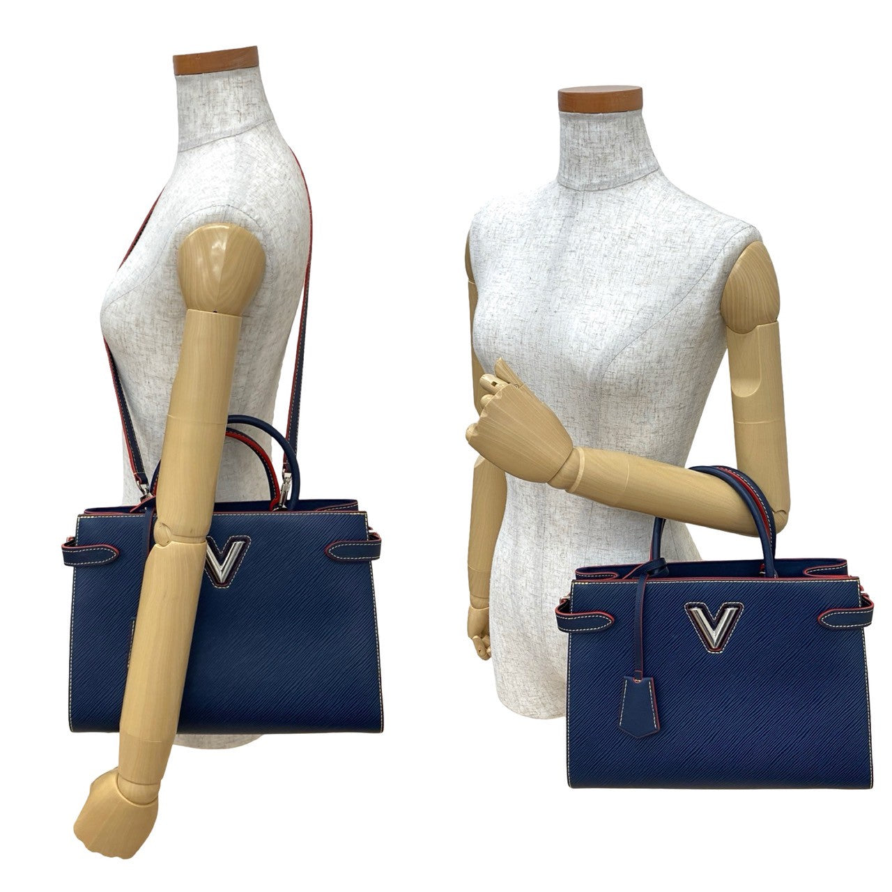 Louis Vuitton Twisted Leather Navy Shoulder Bag