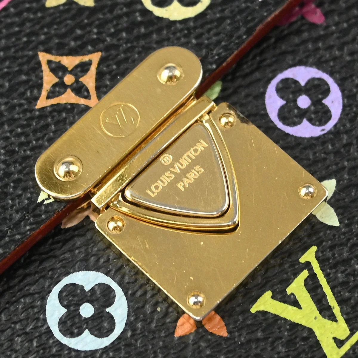 Louis Vuitton 2005 Black Multicolor Portefeuille Koala Wallet