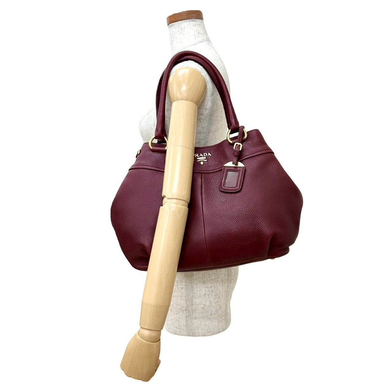 Wine Leather Red Travel Bag