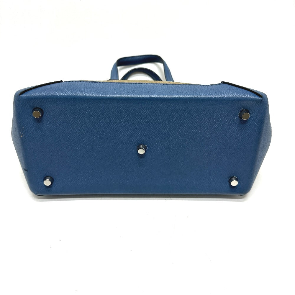 Hermes Tote Bag Epsom Grizzly Box Cover Women Blue Maxi