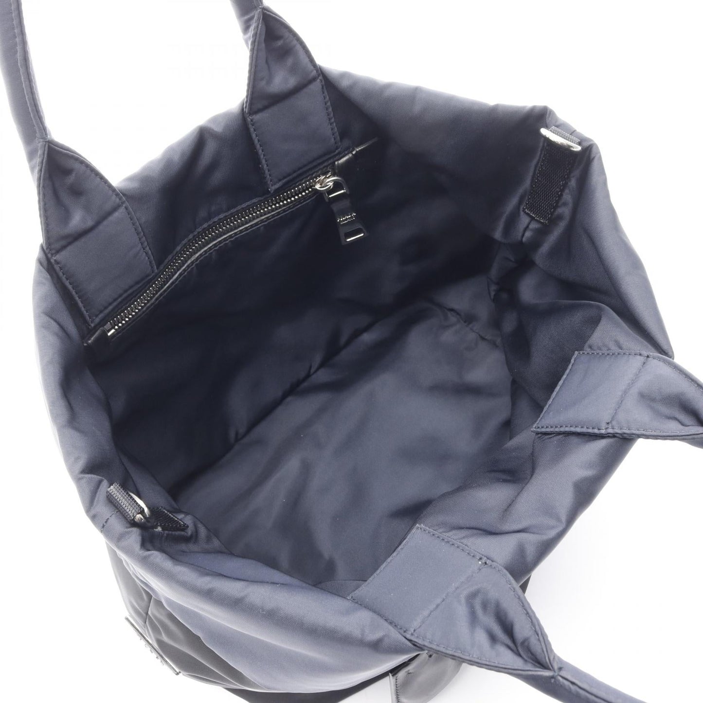 Prada Tessuto Double 2Way Bag Leather Nylon Travel Bag