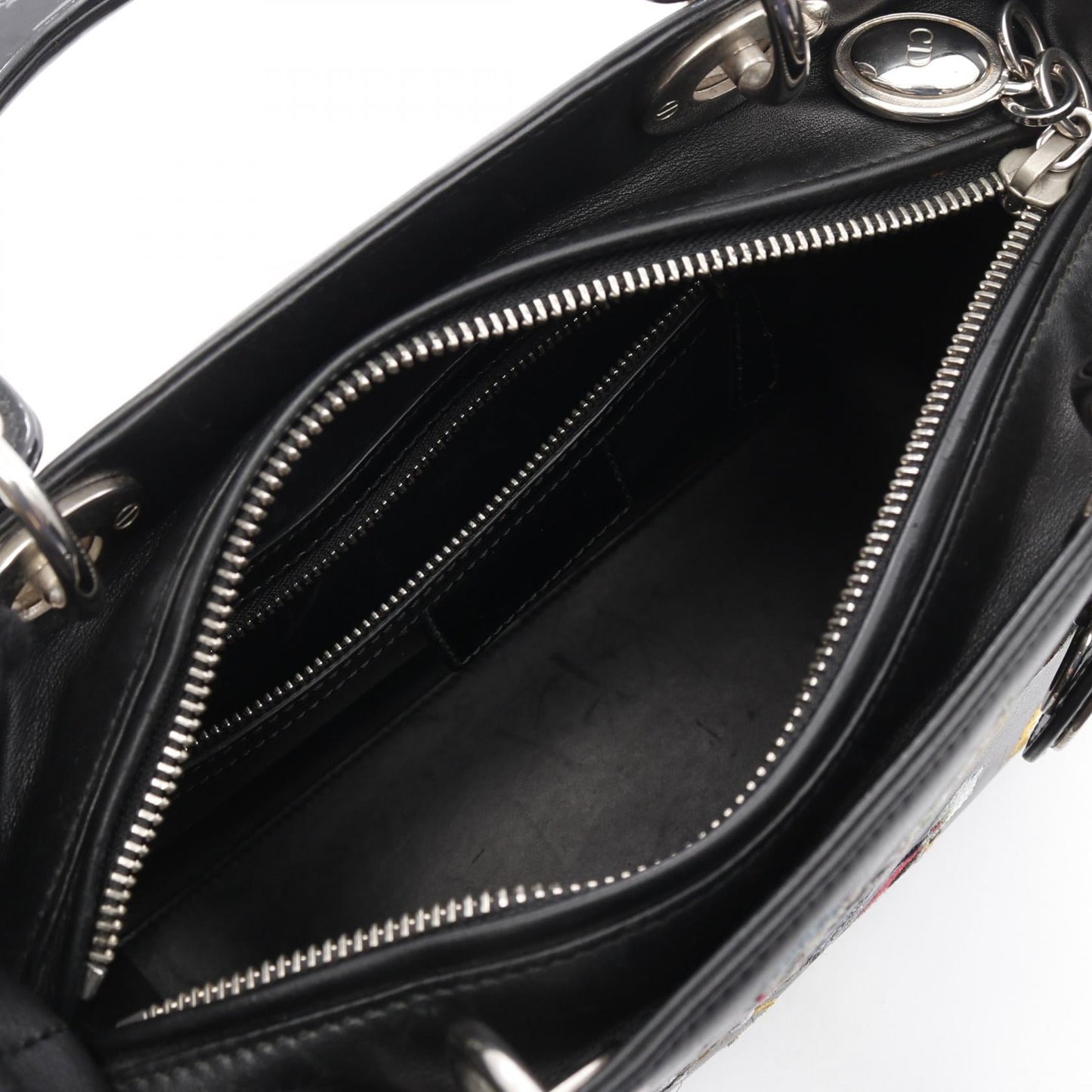 Dior Lady Calfskin Handbag Leather Patent Travel Bag