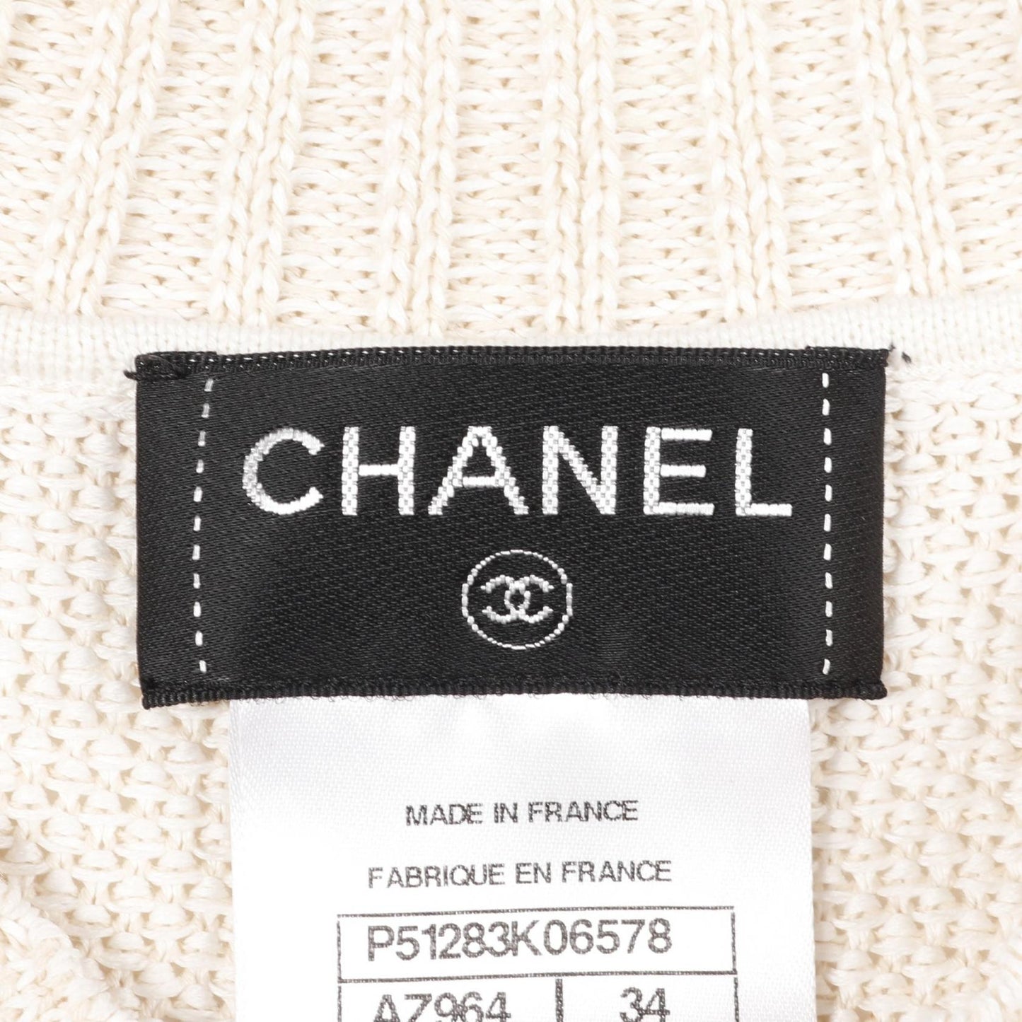 Chanel Coco Mark Button Cotton Cardigan