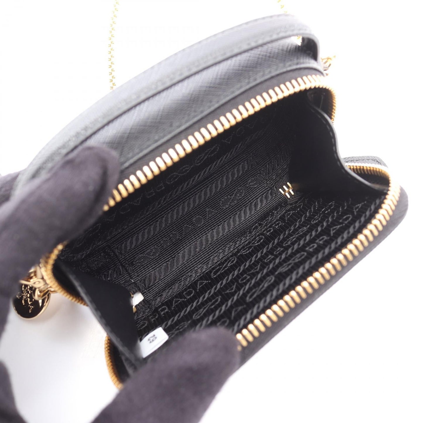 Prada Triangle Shoulder Bag Shoulder Bag Leather Saffiano Mini