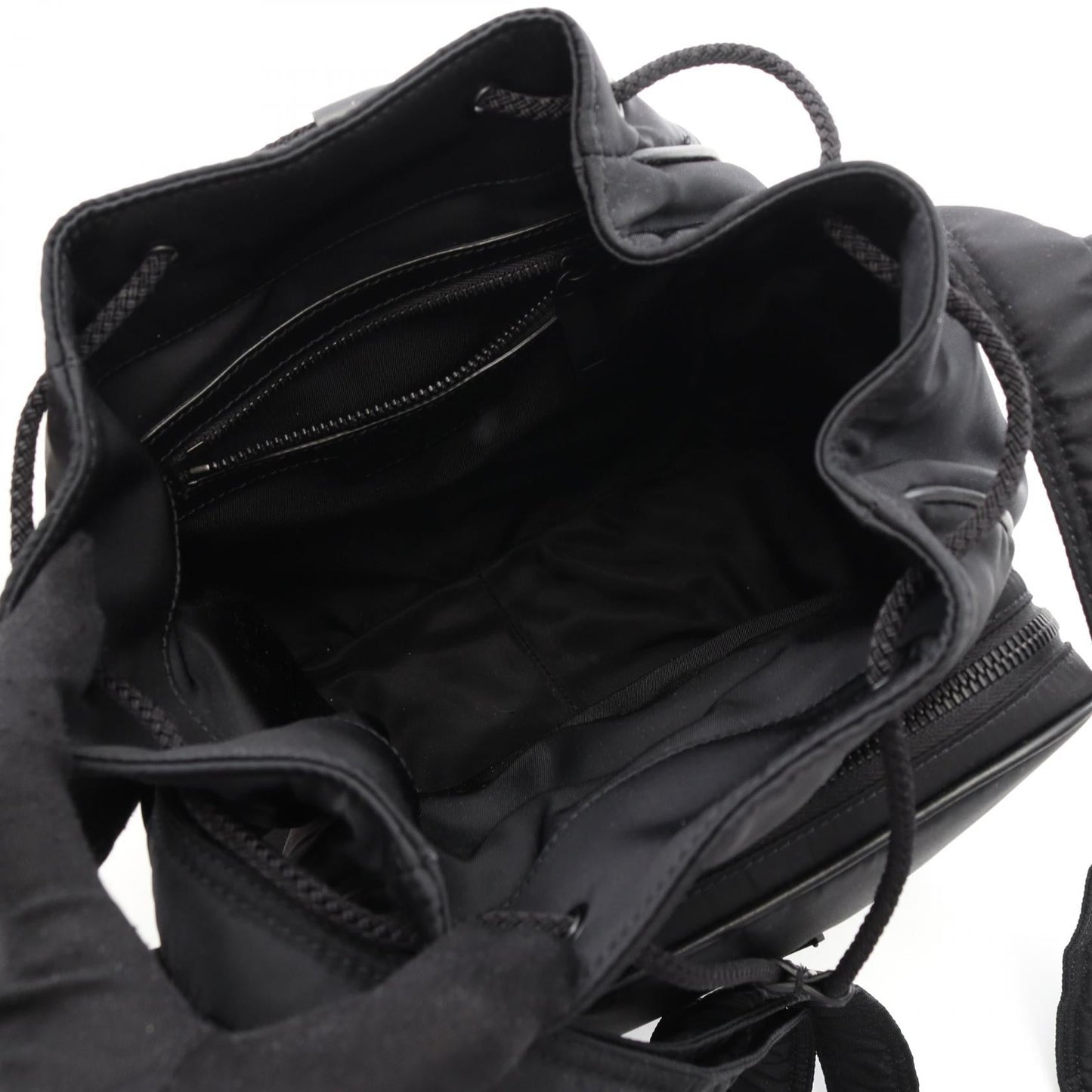 YSL Saint Laurent Paris Niki Bag Leather Nylon Bucket Shoulder Bag