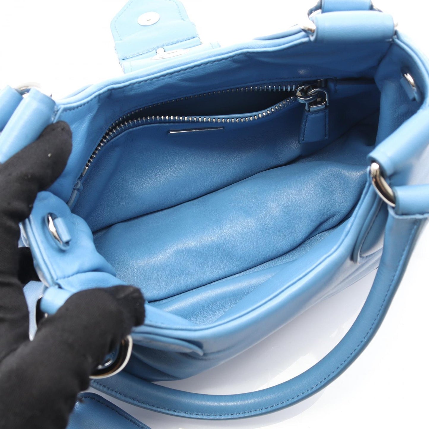 Prada Moon Handbag Leather Travel Bag Moon Leather Handbag