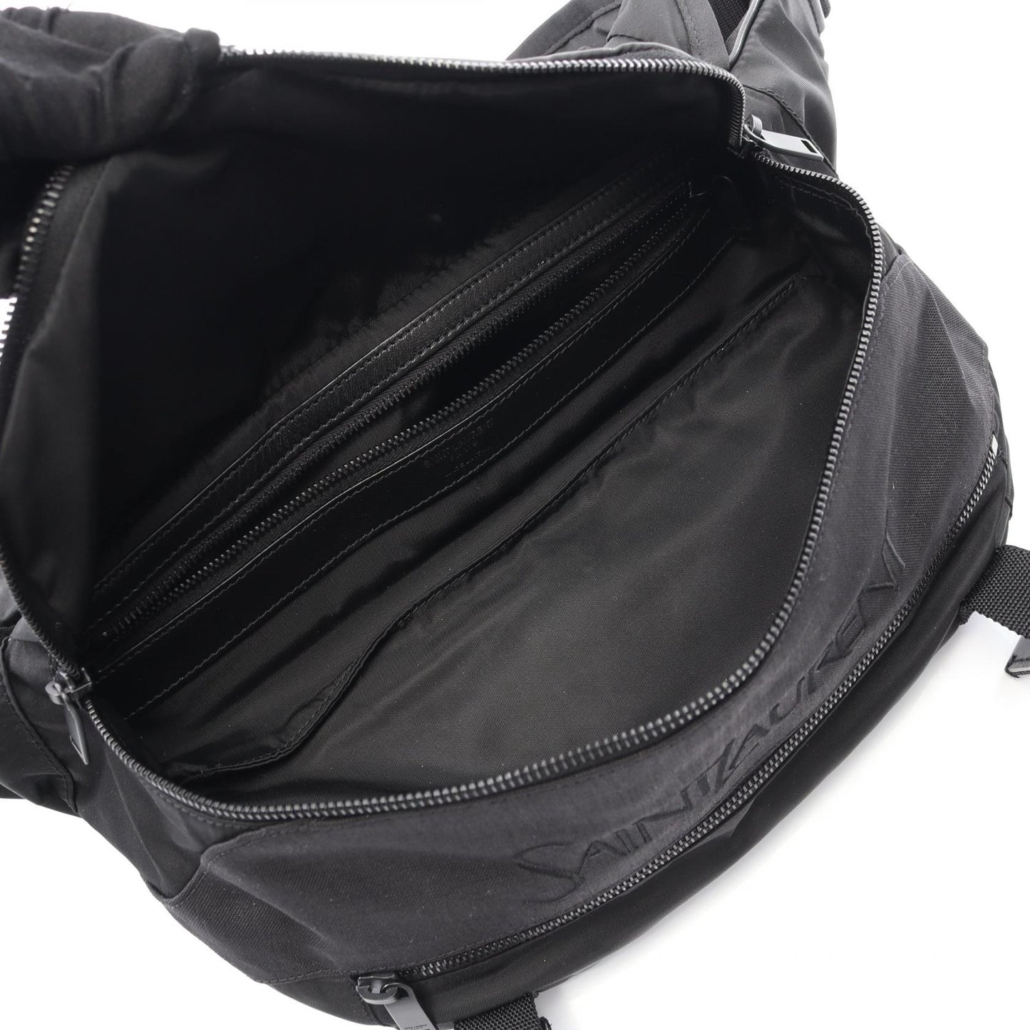 YSL Saint Laurent Paris Embroidery Waist Bag Canvas Nylon Travel Bag