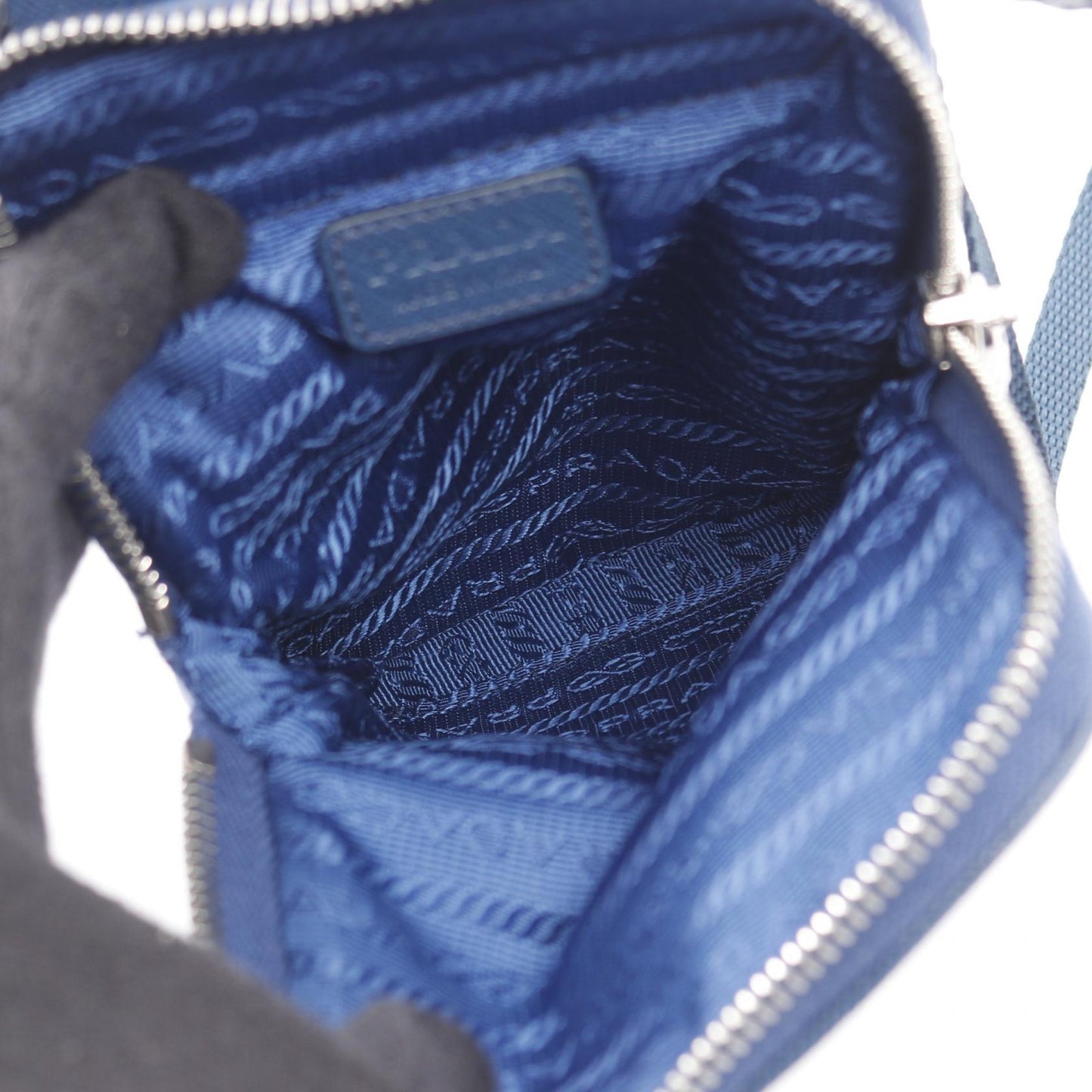 Prada Tessuto Shoulder Bag Leather Nylon Saffiano Shoulder Bag 1