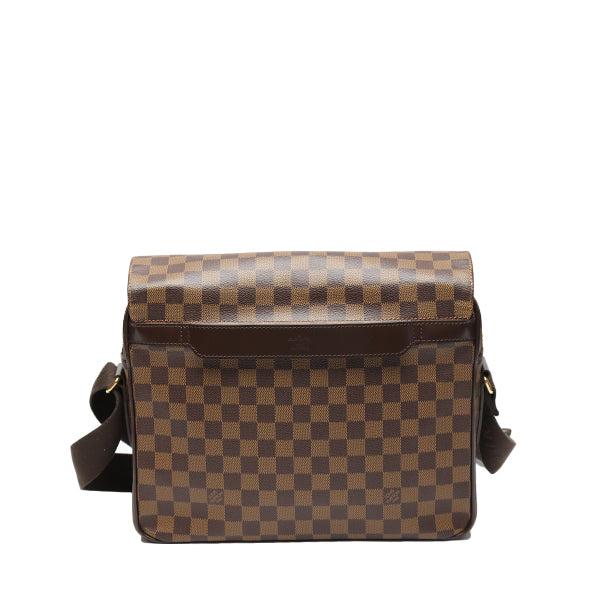 Louis Vuitton N41149 Damier Shelton MM Canvas Brown Crossbody Bag