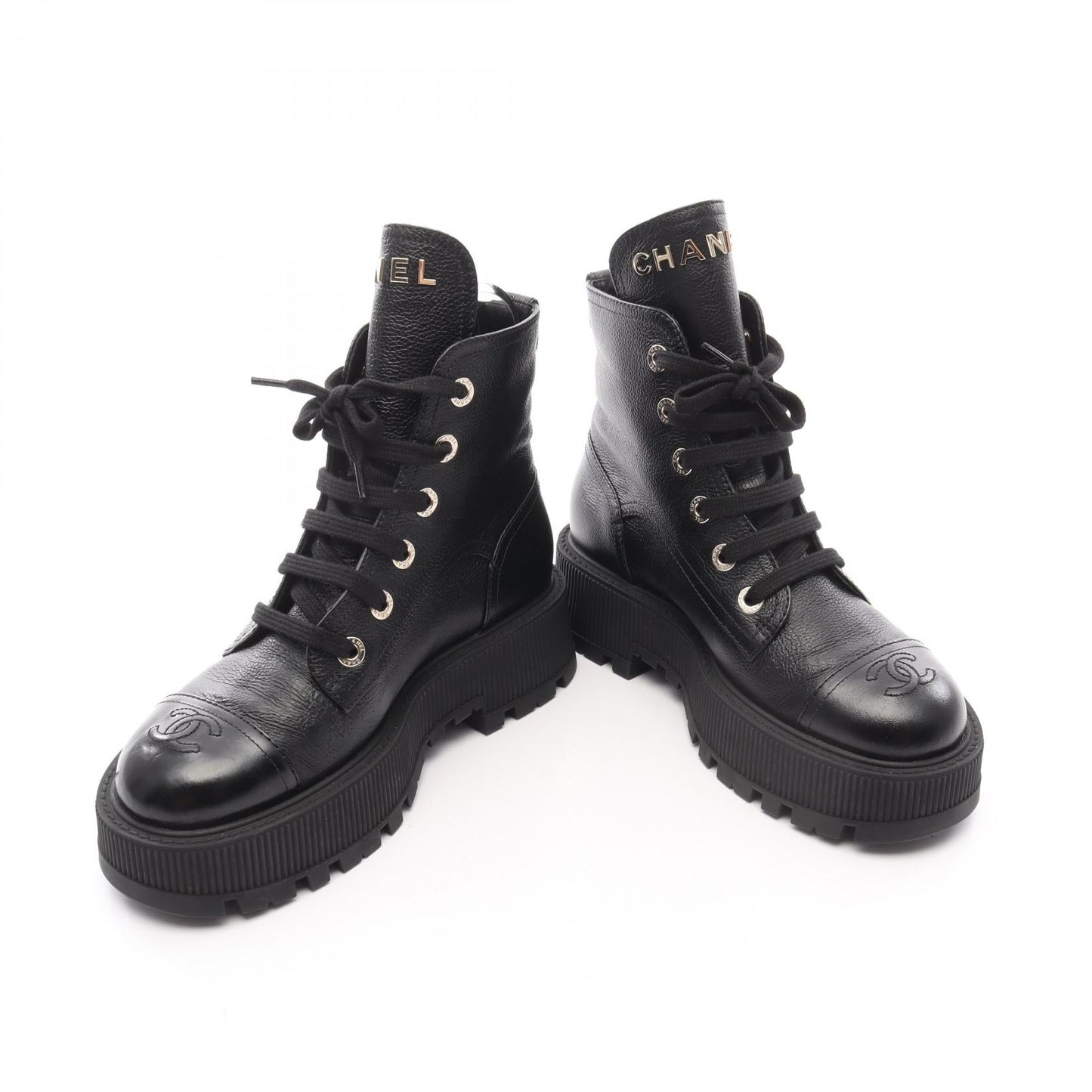 Chanel Coco Mark Leather Boots for Women