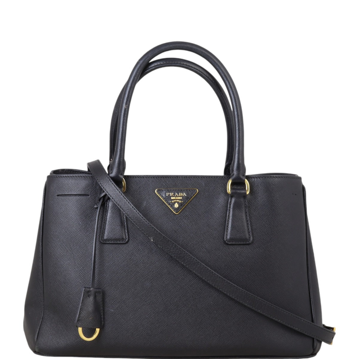 Prada Tote Bag Lux Tote Saffiano Black Small