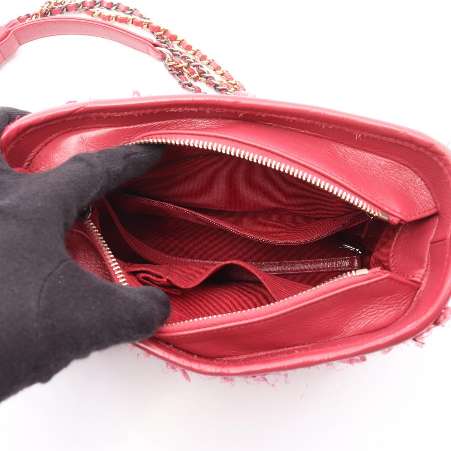 Chanel Gabrielle de Chanel Fabric Leather Shoulder Bag