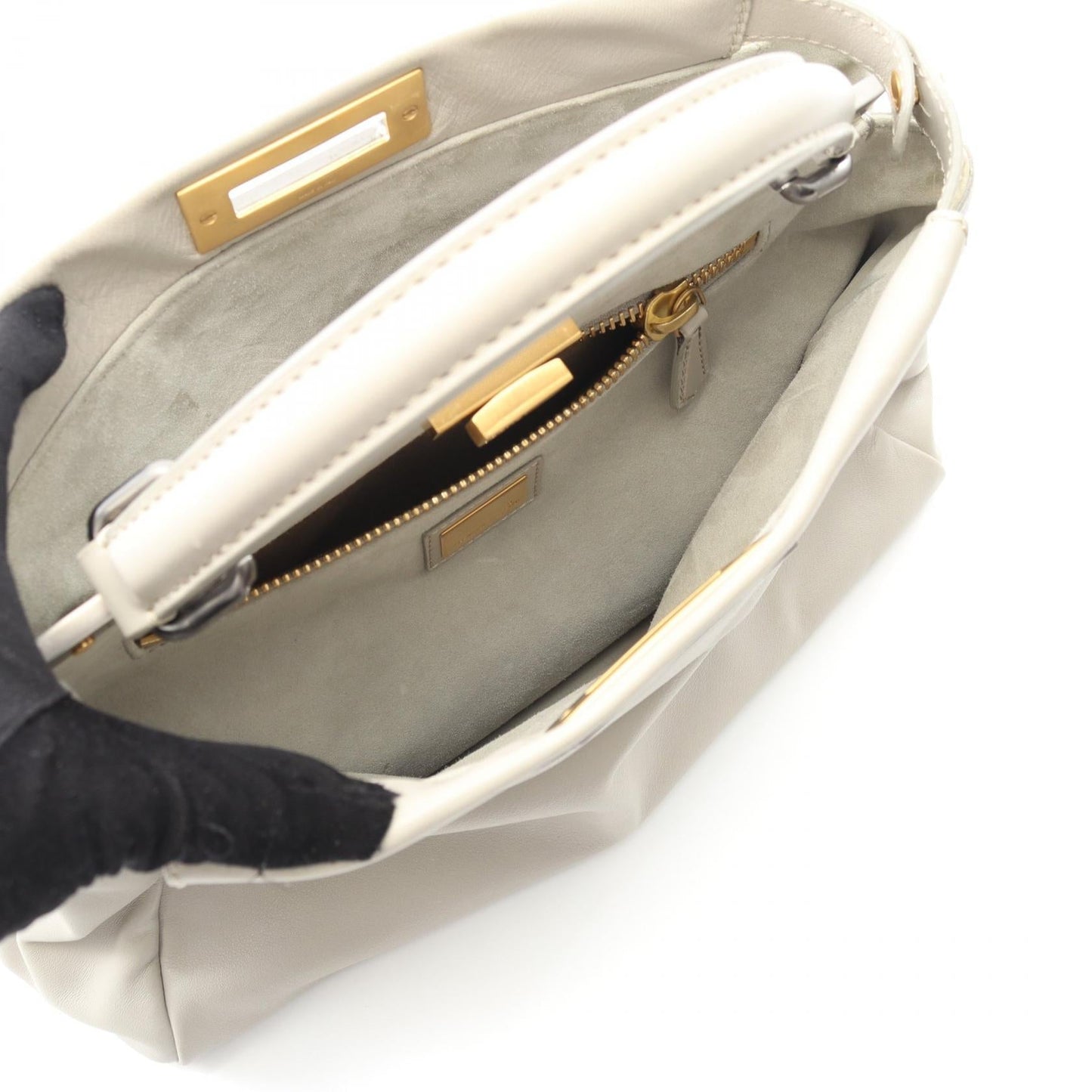 Fendi Peekaboo Handbag Leather Travel Bag