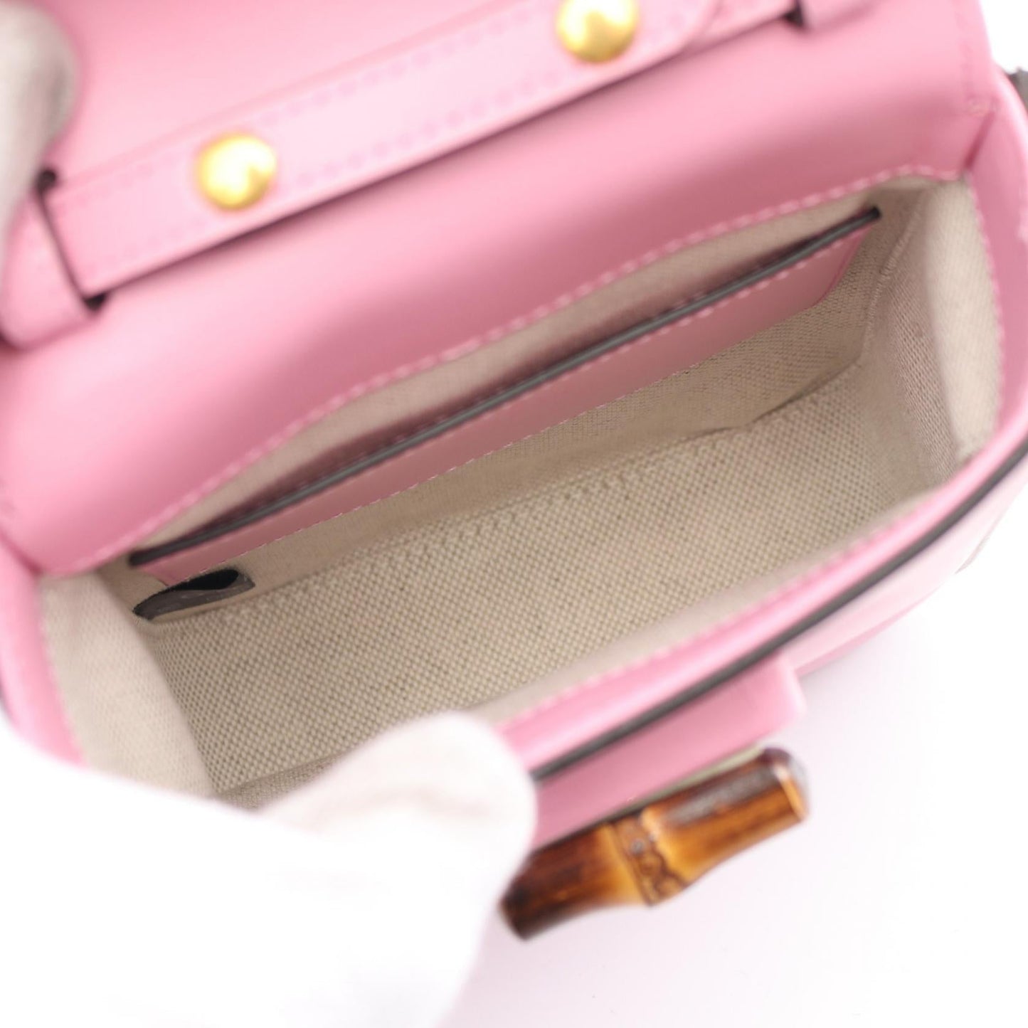 Gucci Bamboo Handbag Leather Travel Bag