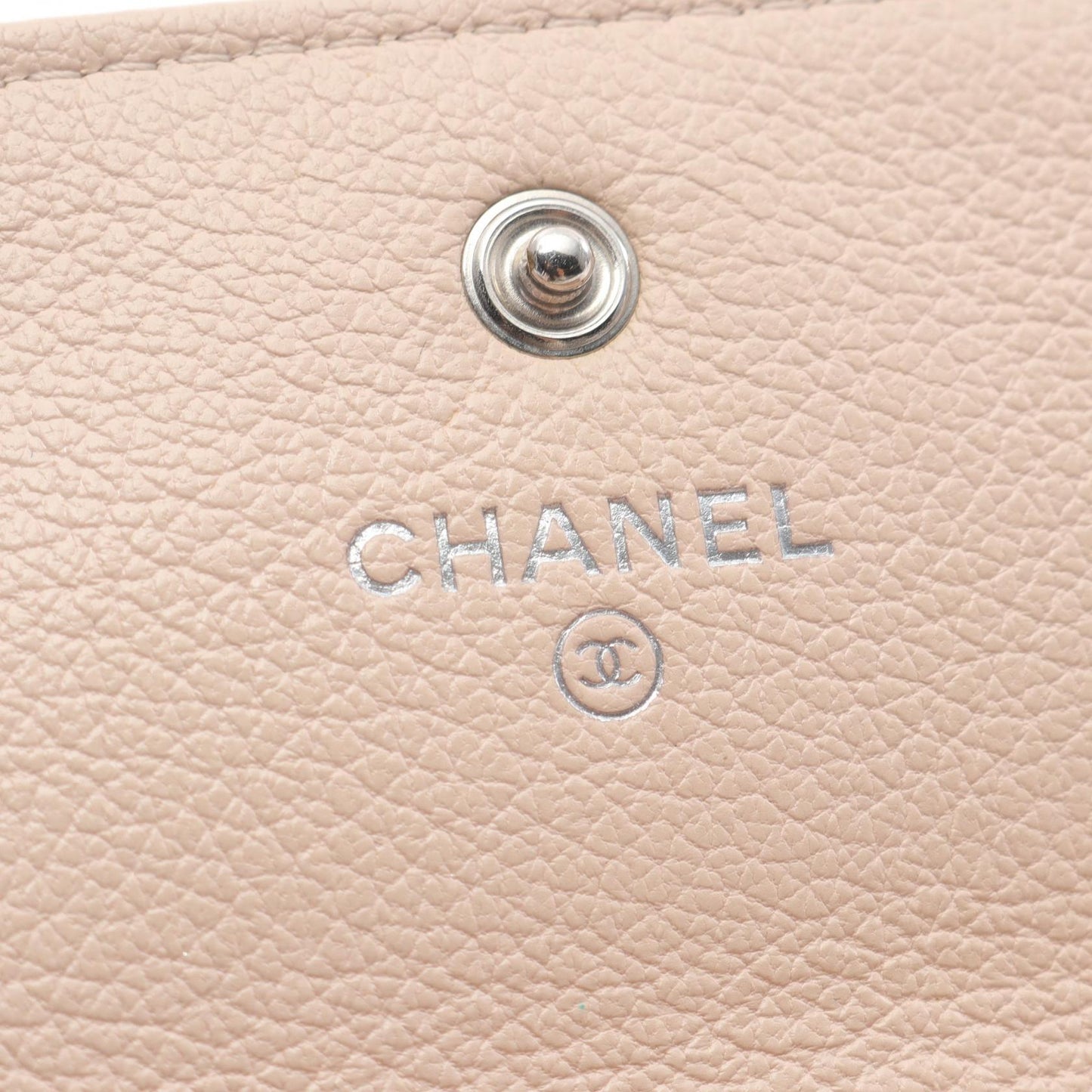 Chanel Coco Mark Leather Long Wallet